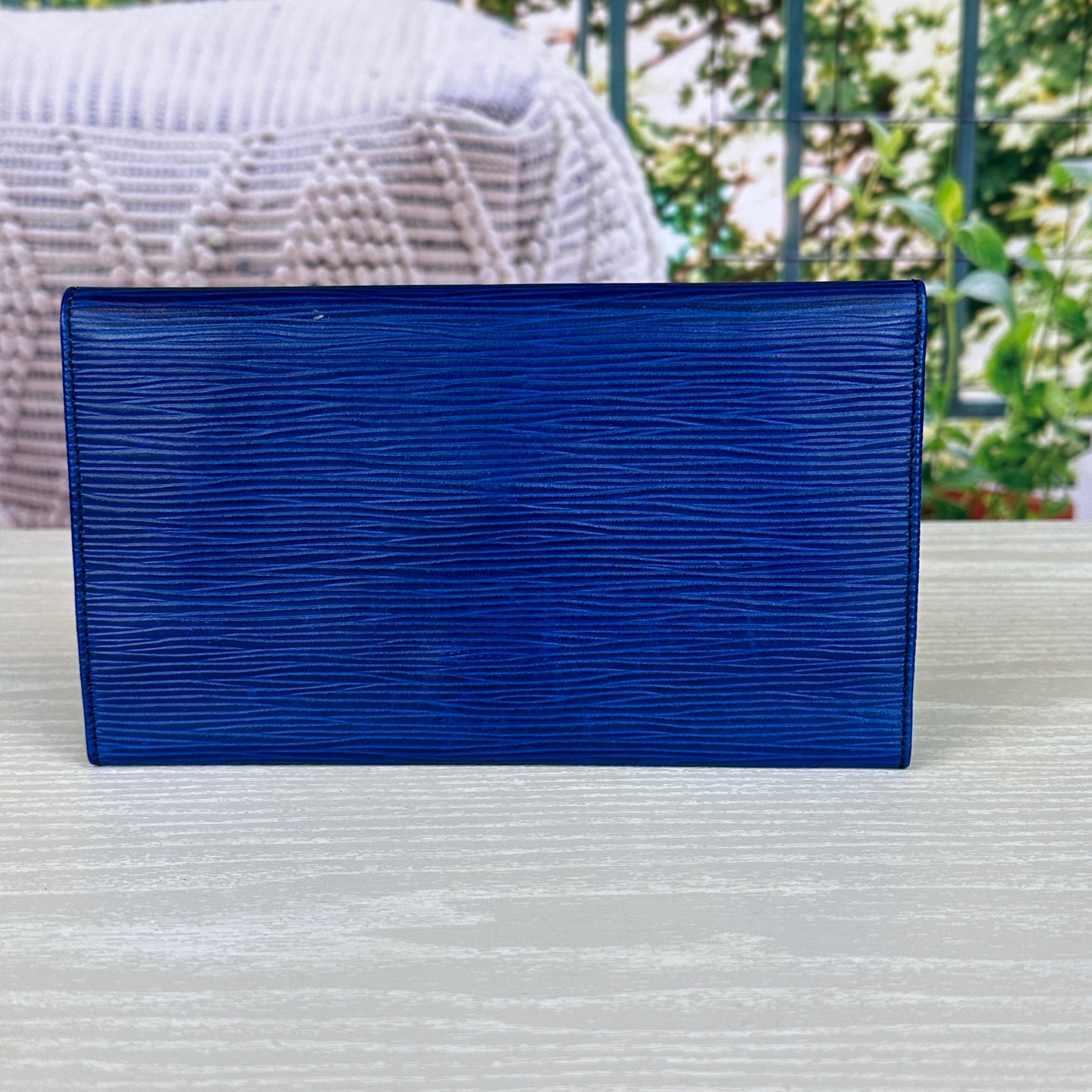 Louis Vuitton Blue Epi Porte Tresor International Wallet