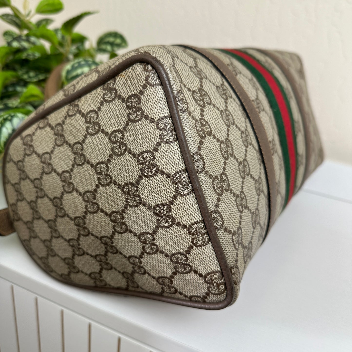 Gucci Vintage Supreme Sherry Boston Bag