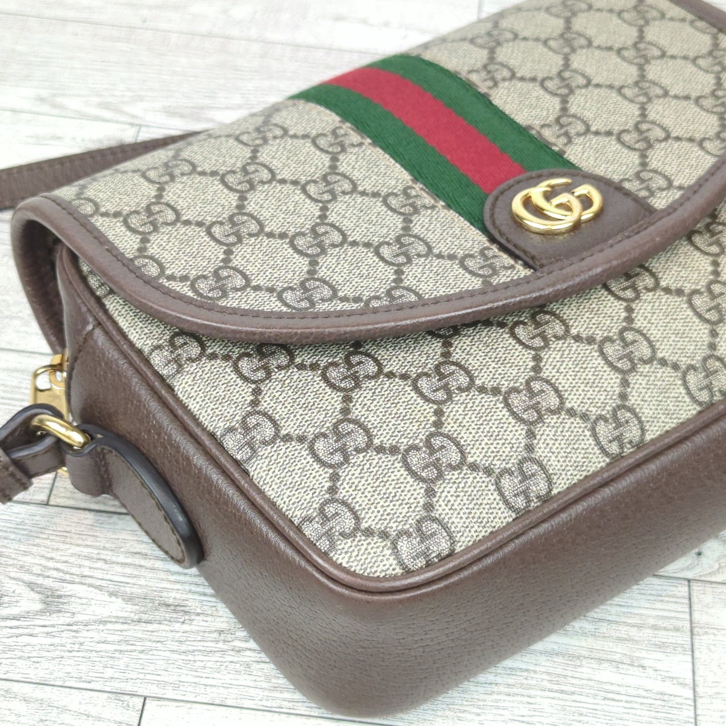 Gucci Embossed Initials Ophidia Shoulder Bag