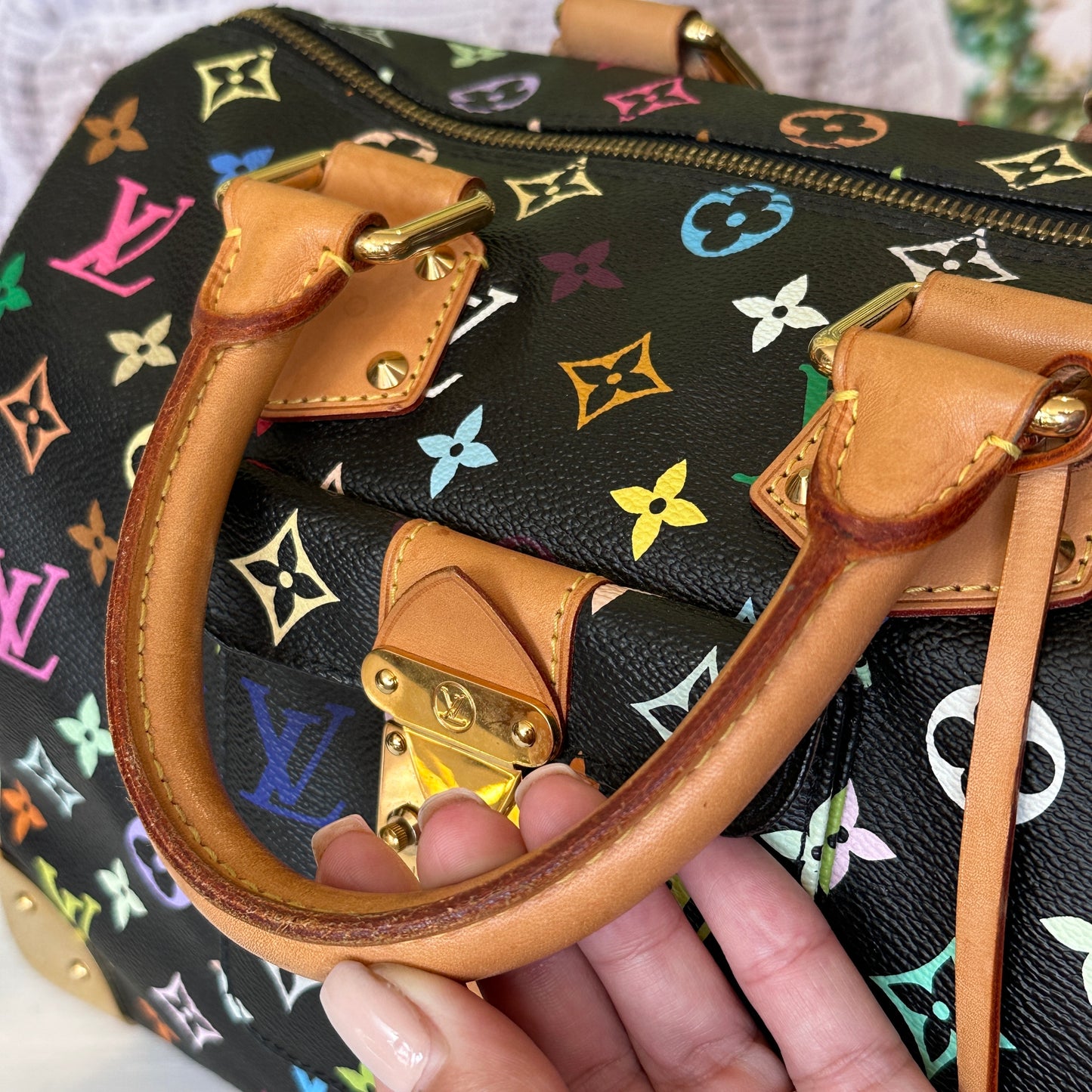 Louis Vuitton Murakami Black Multicolor Speedy 30