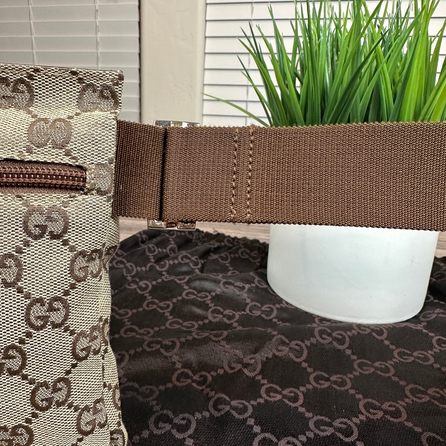 Gucci GG Canvas Belt Bag Brown
