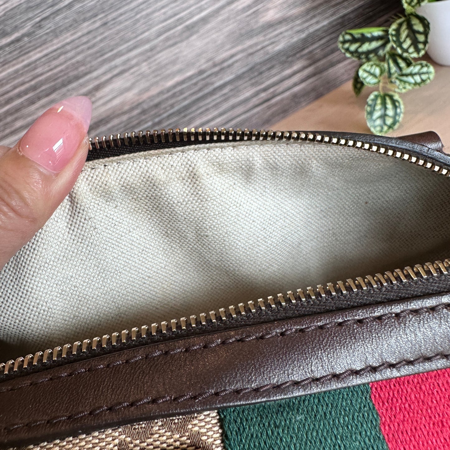 Gucci Original GG Small Boston Vintage Web Dark Brown