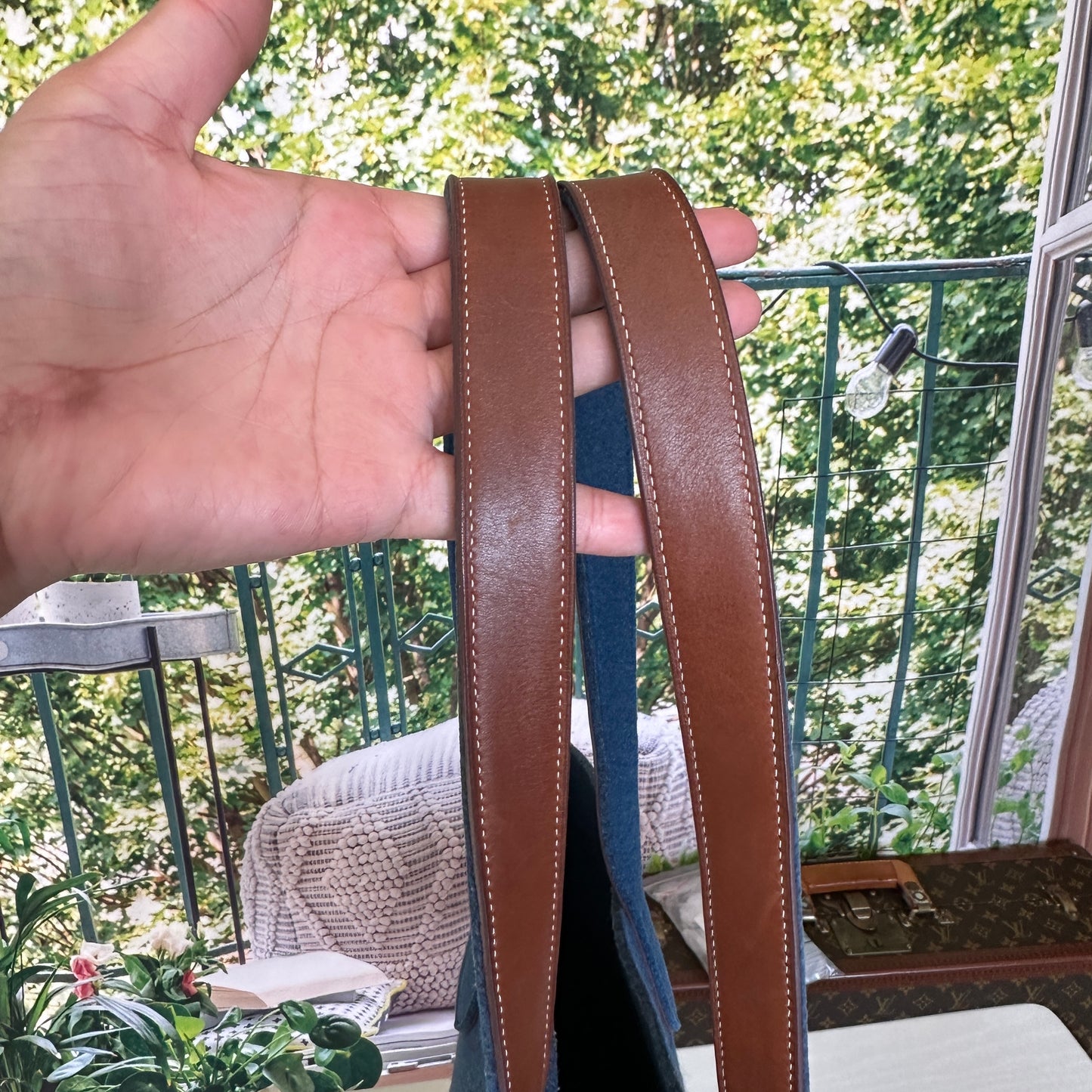 Hermes Blue Karimi MM Tote