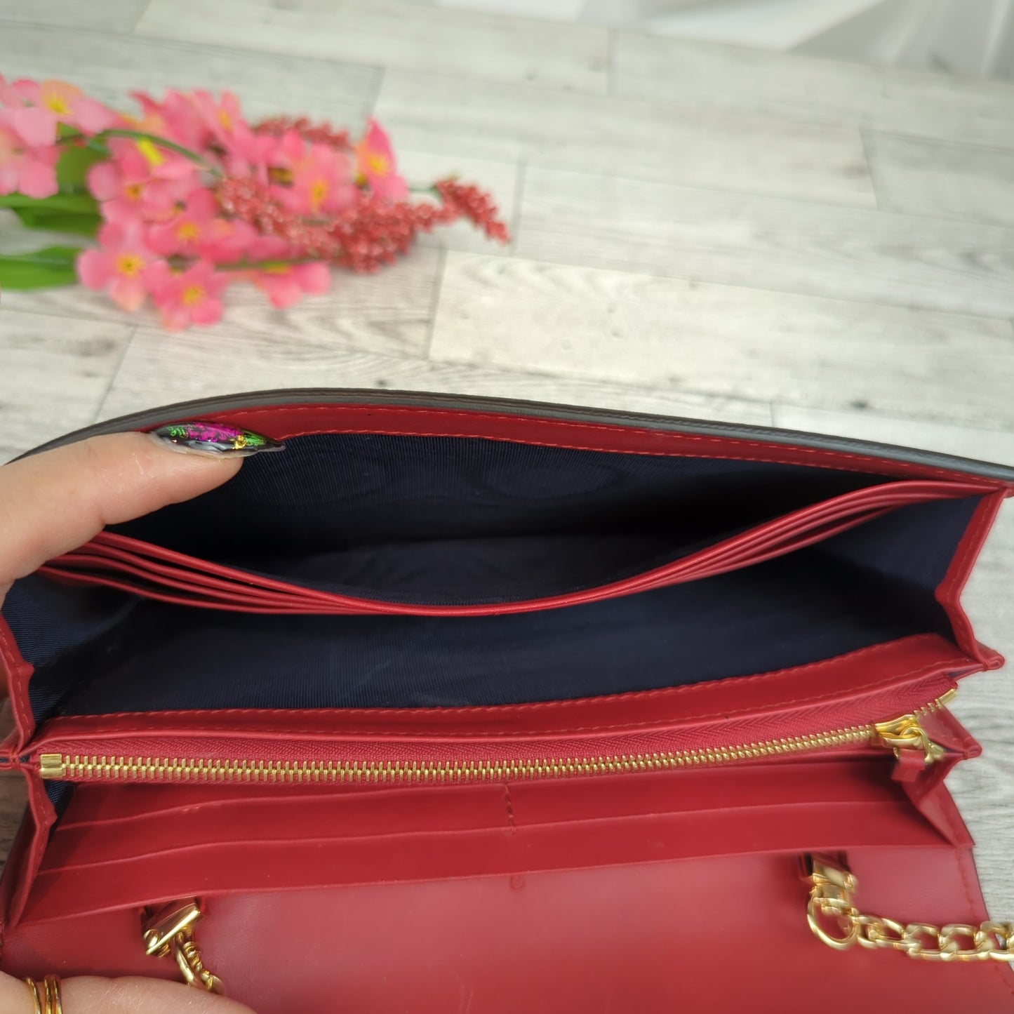 Gucci GG Supreme Blue Blooms Continental Wallet with Card Holder