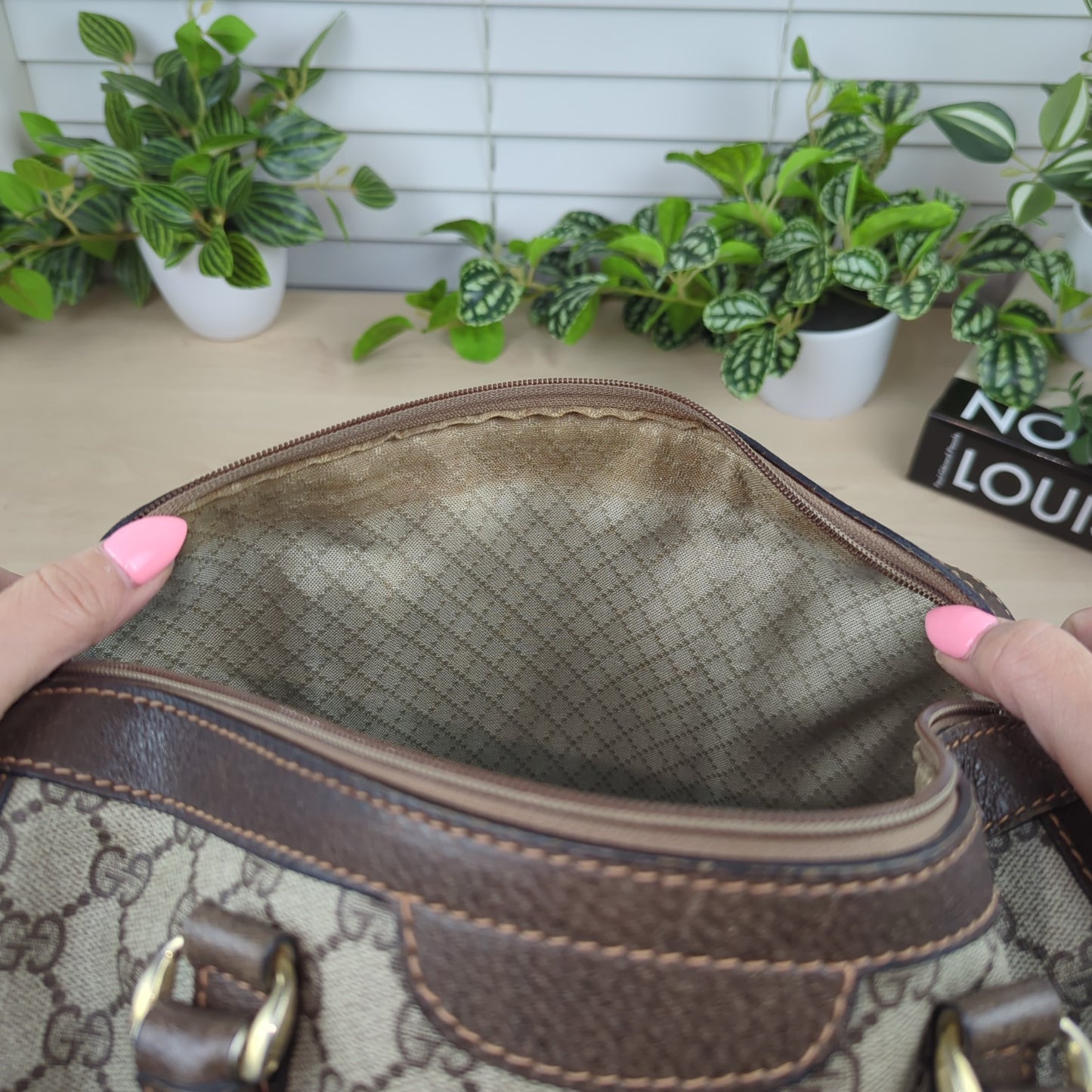 Gucci Vintage Two Way Boston Bag