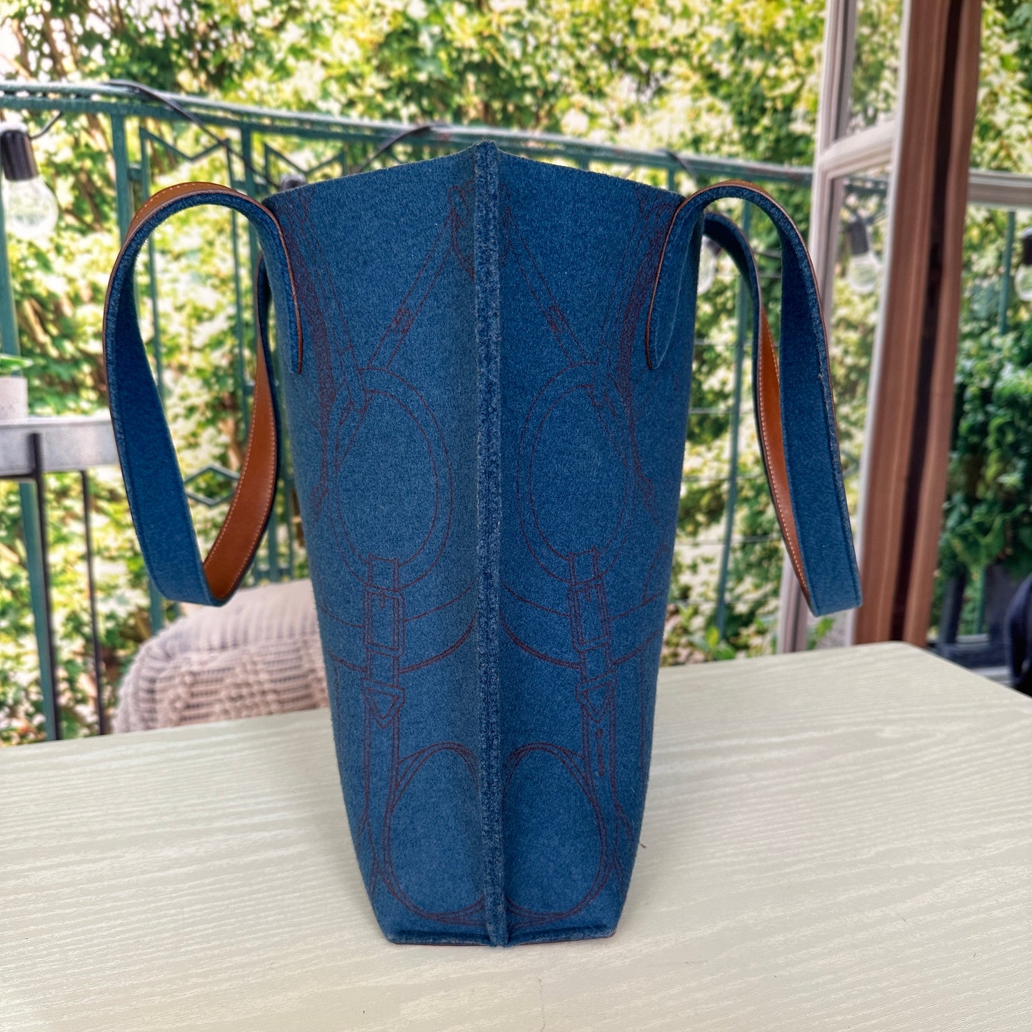 Hermes Blue Karimi MM Tote