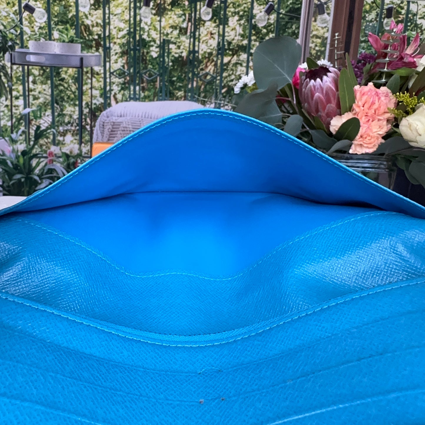 Louis Vuitton Rare Turquoise Blue Monogram Insolite Wallet