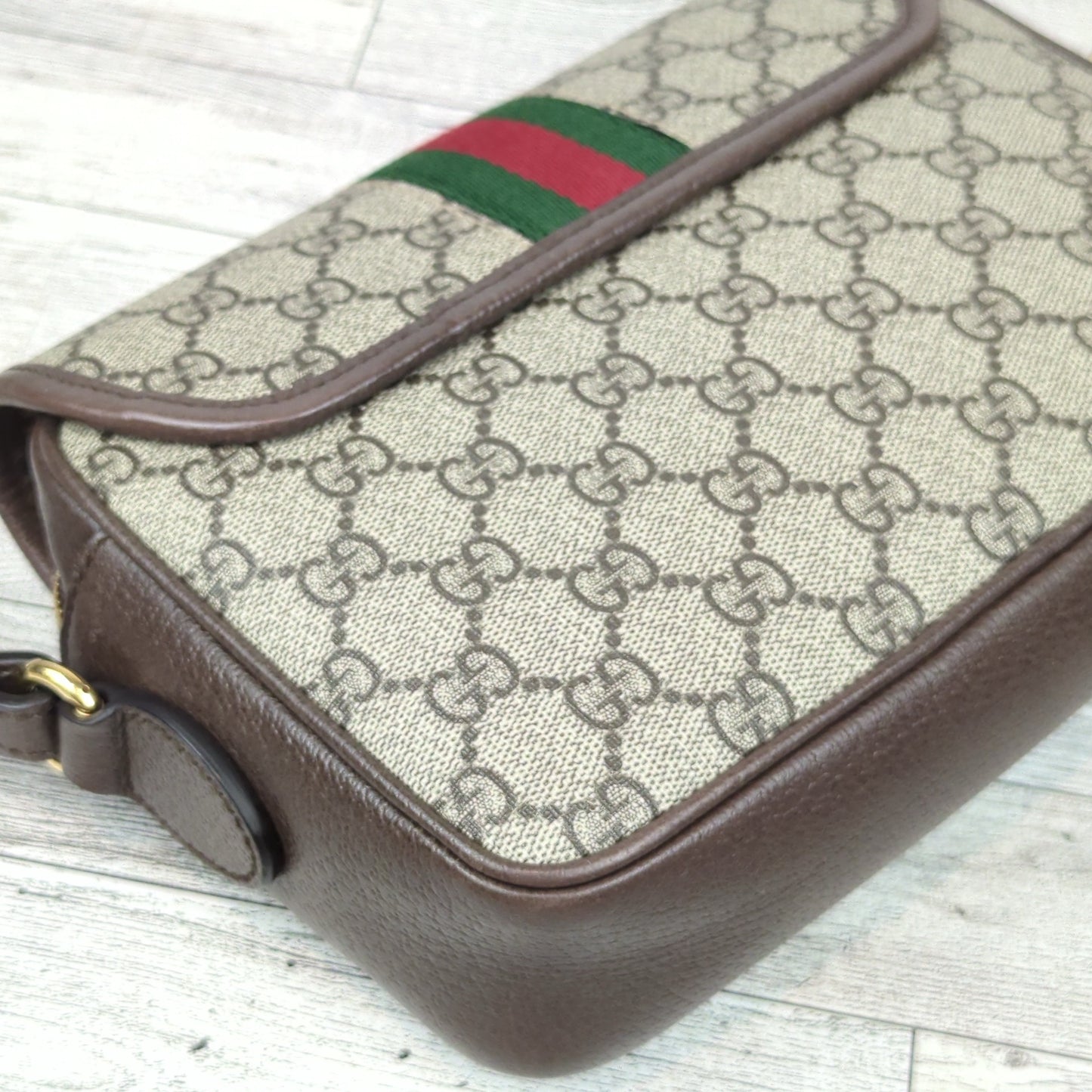 Gucci Embossed Initials Ophidia Shoulder Bag