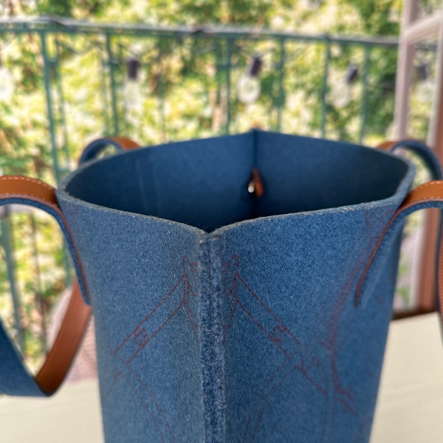Hermes Blue Karimi MM Tote