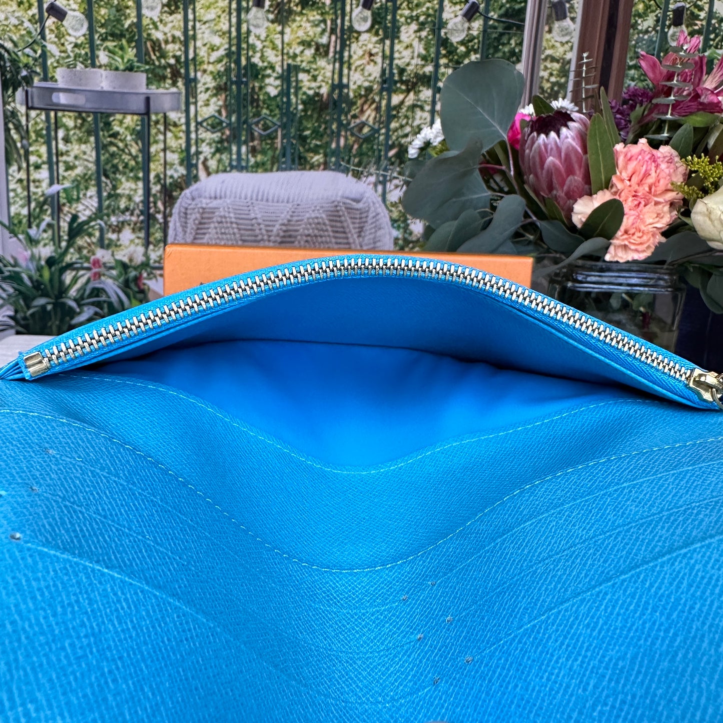 Louis Vuitton Rare Turquoise Blue Monogram Insolite Wallet
