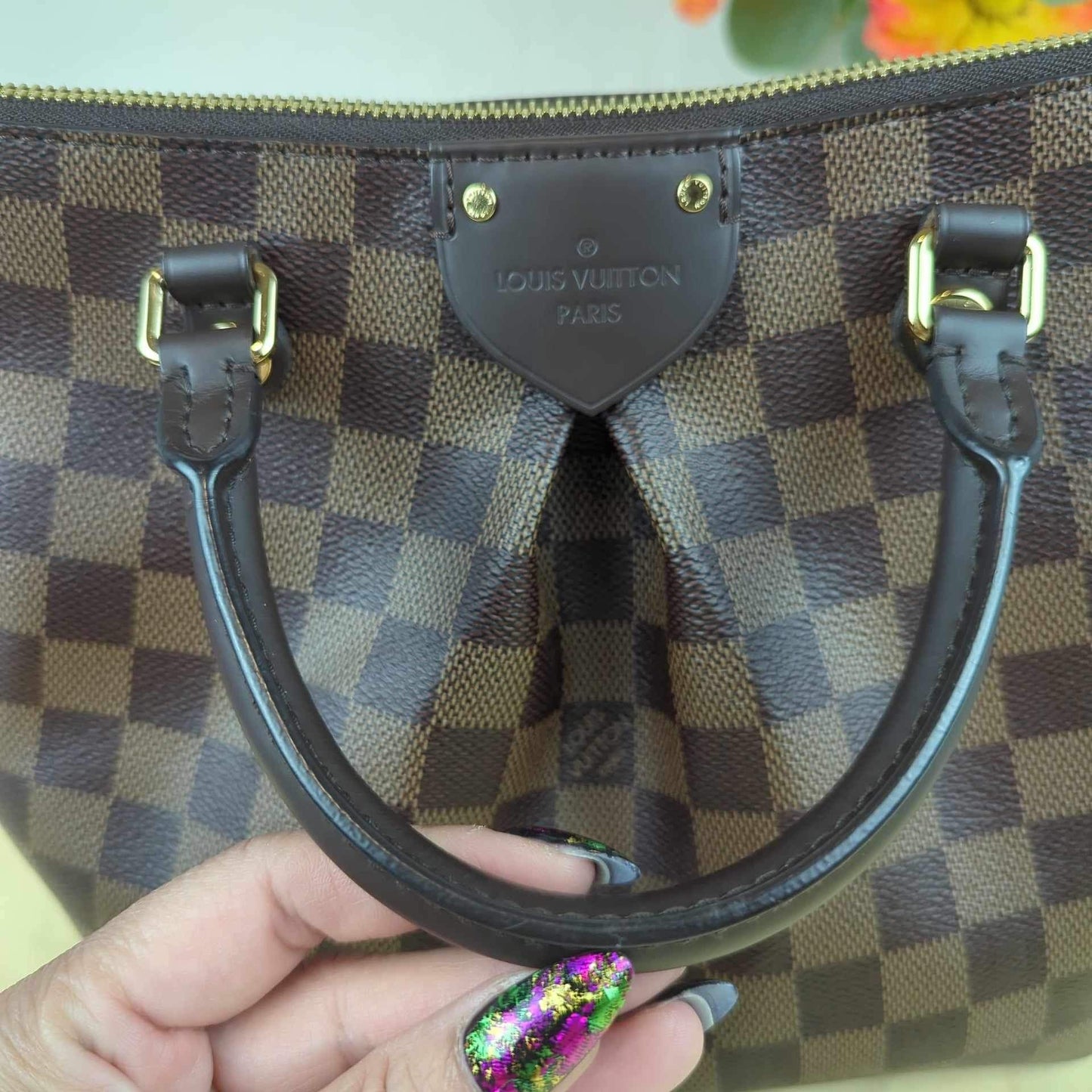 Louis Vuitton Damier Siena PM Two Way Crossbody Bag
