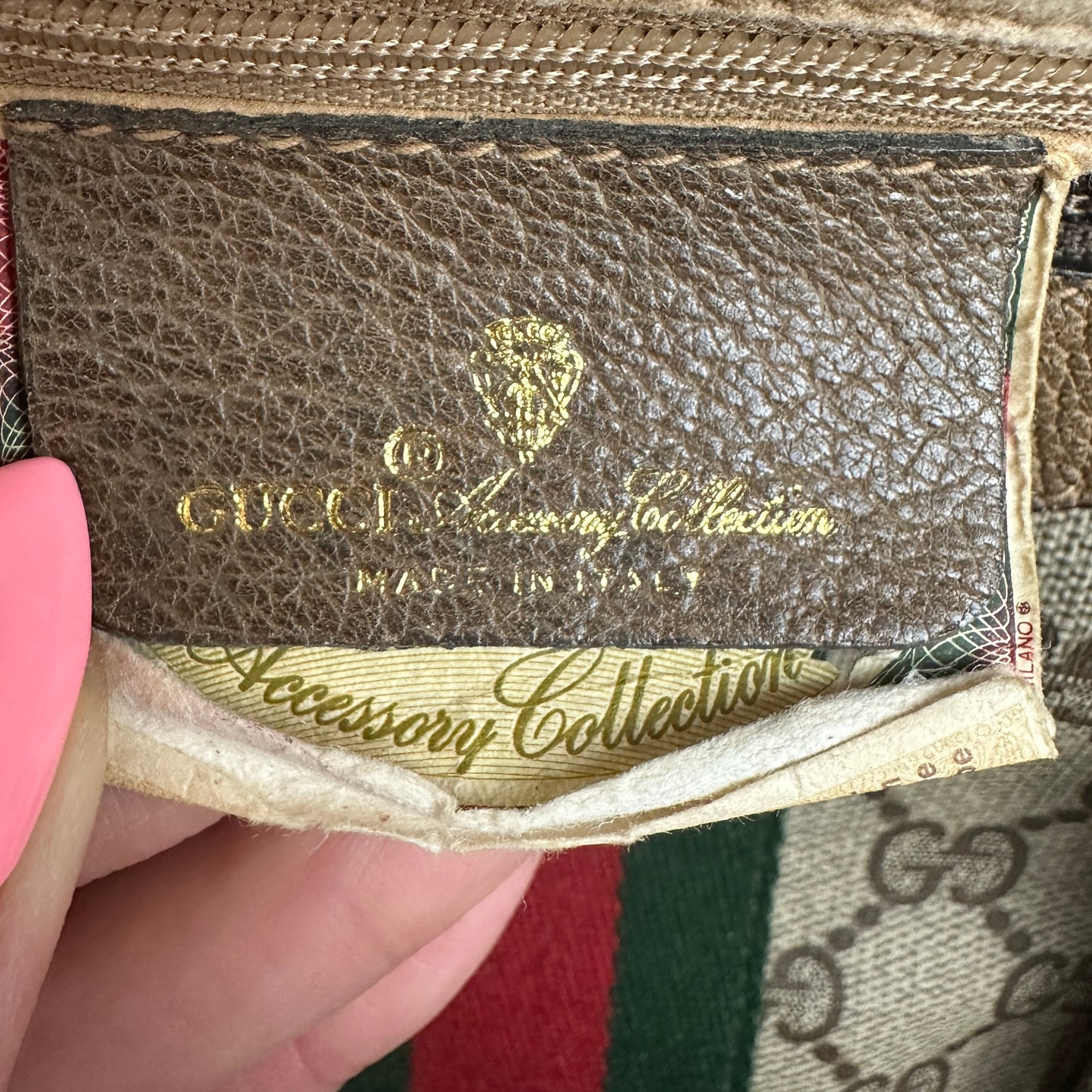 Gucci Vintage Supreme Sherry Boston Bag