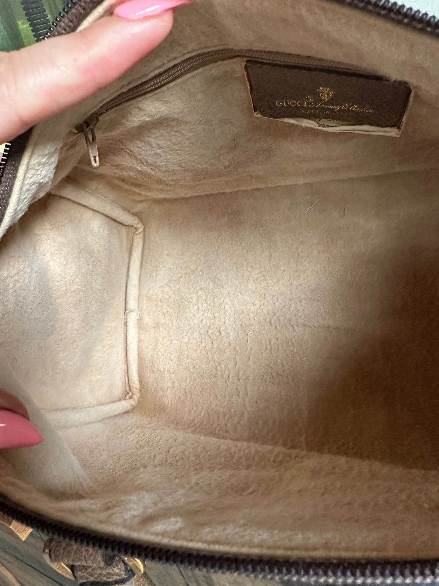 Gucci Vintage Supreme Sherry Boston Bag