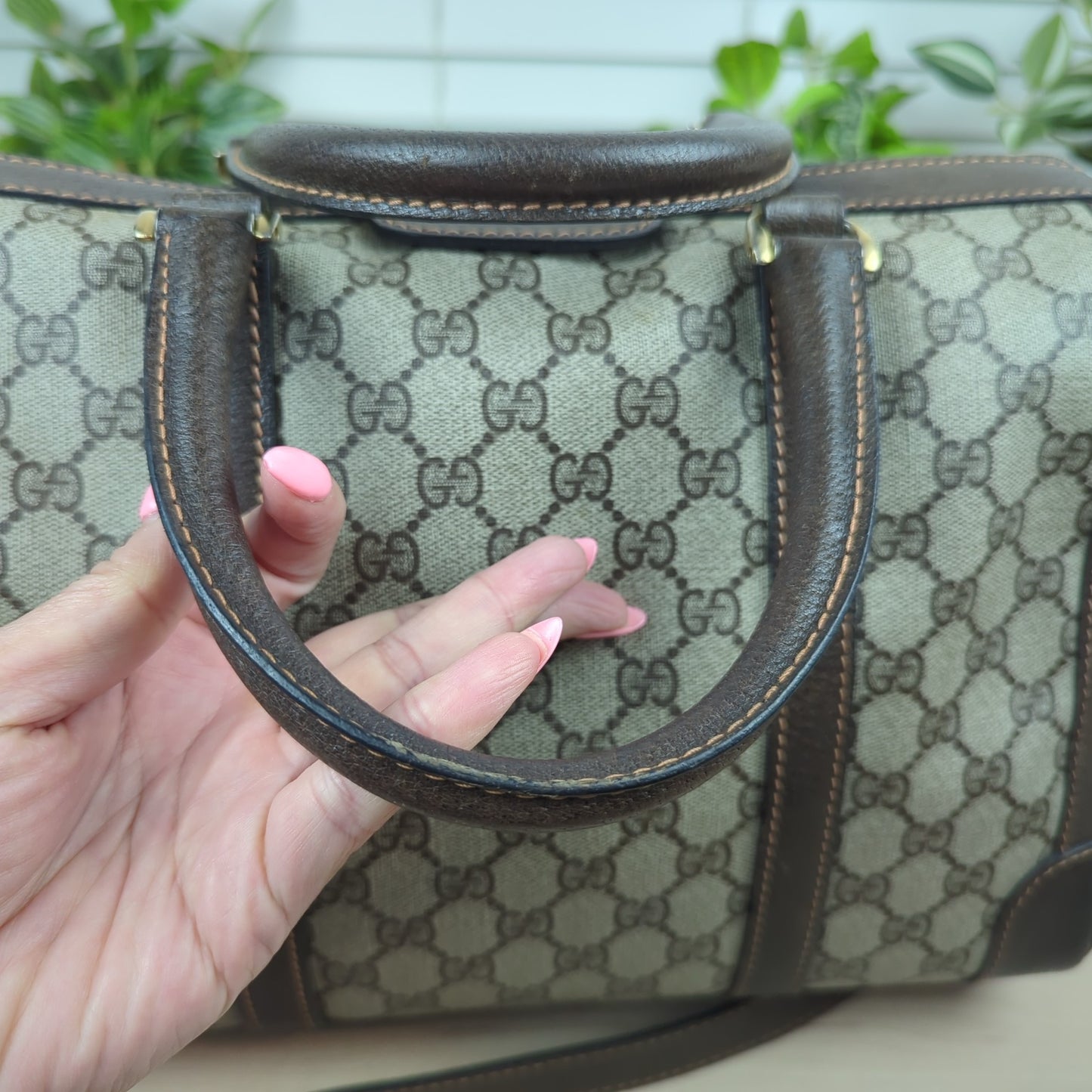 Gucci Vintage Two Way Boston Bag