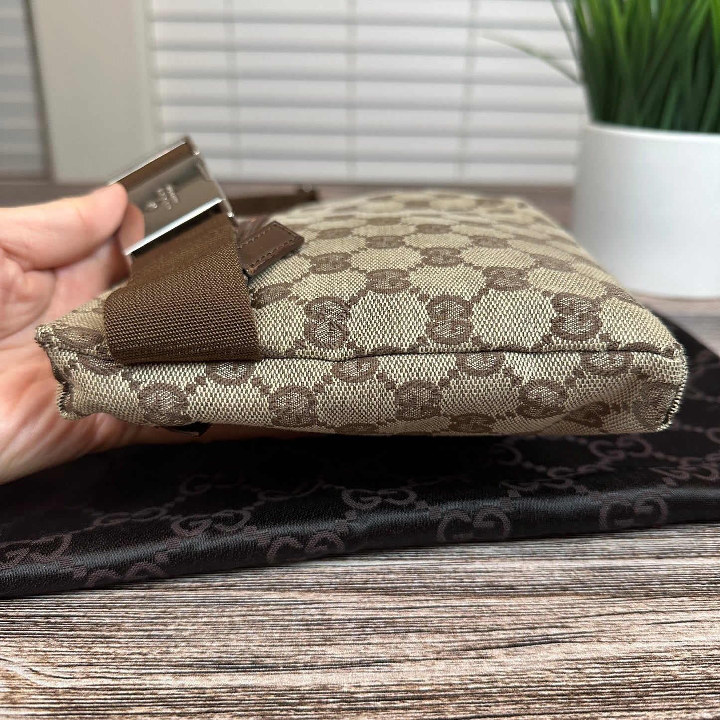 Gucci GG Canvas Belt Bag Brown