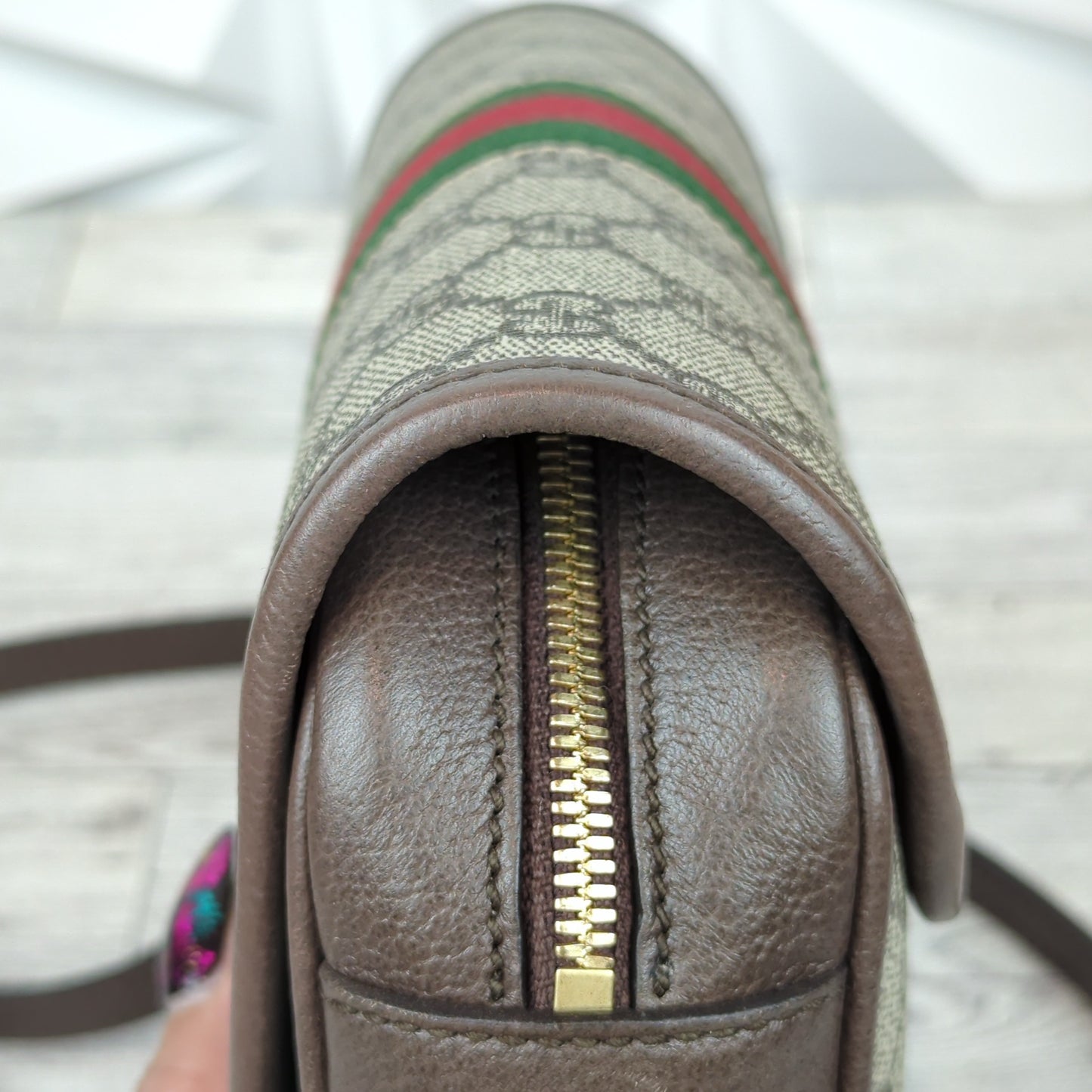 Gucci Embossed Initials Ophidia Shoulder Bag