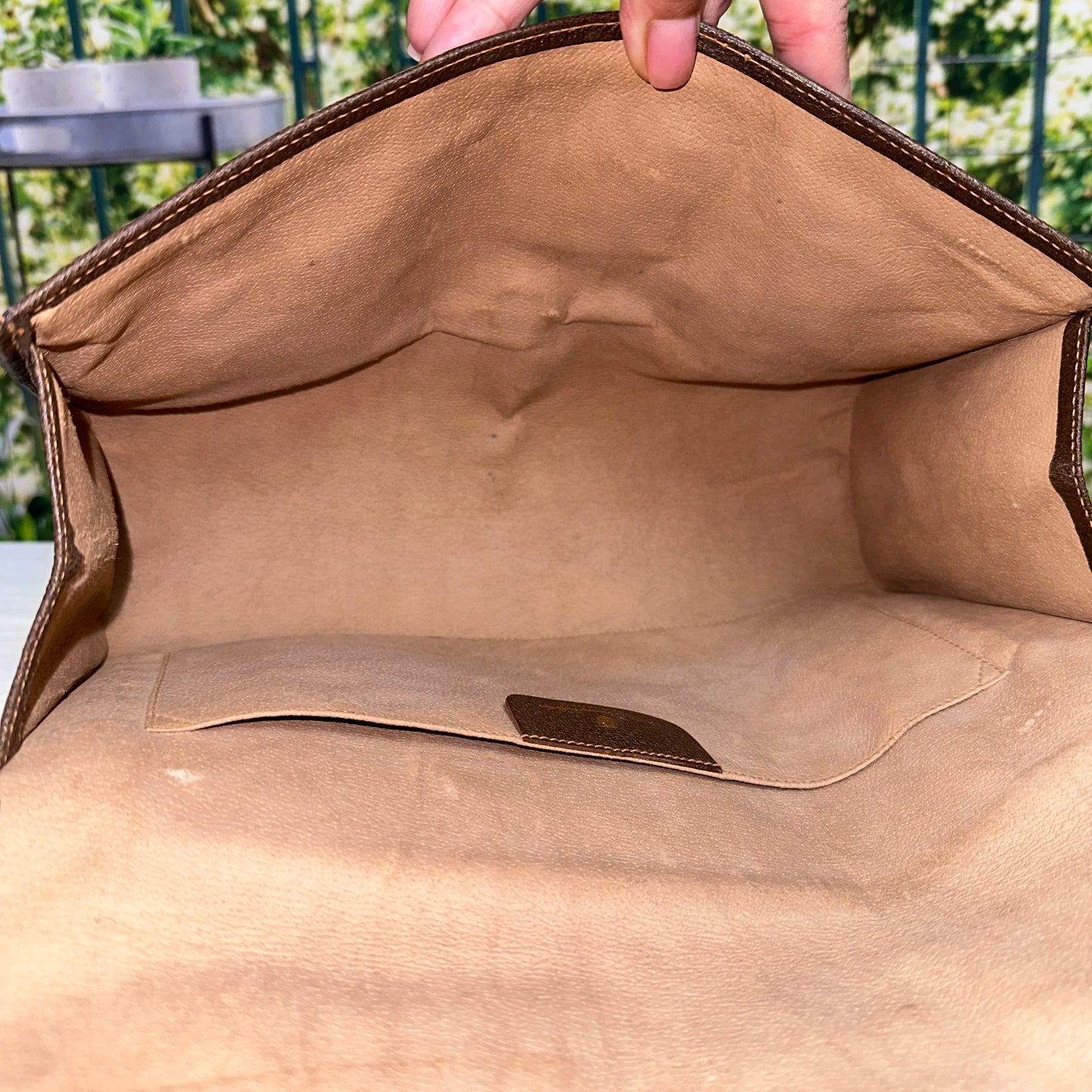 Gucci Brown GG Supreme Web Clutch Bag