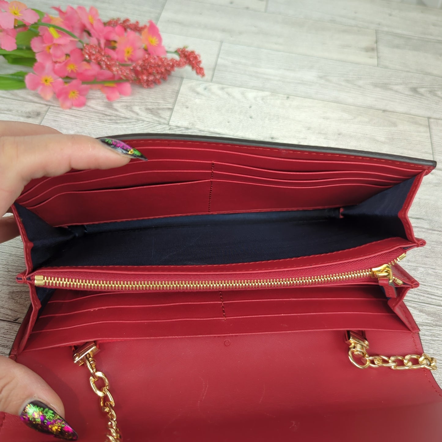 Gucci GG Supreme Blue Blooms Continental Wallet with Card Holder