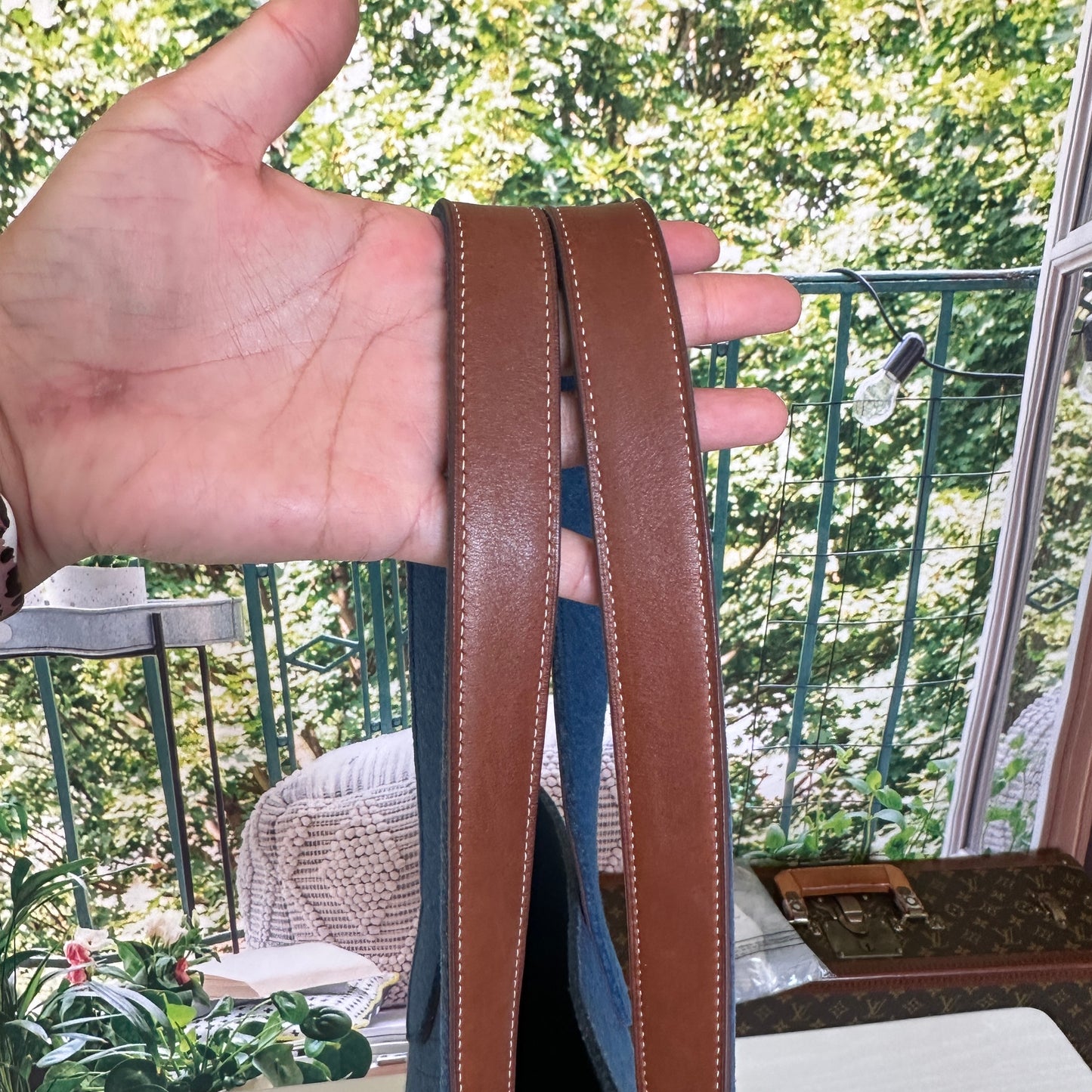Hermes Blue Karimi MM Tote