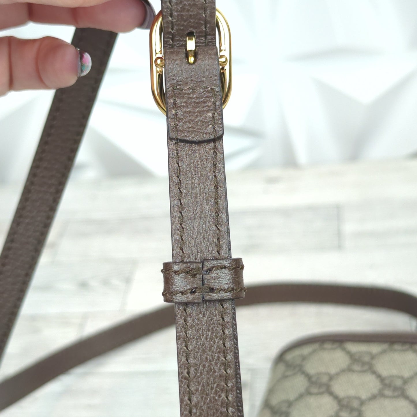 Gucci Embossed Initials Ophidia Shoulder Bag