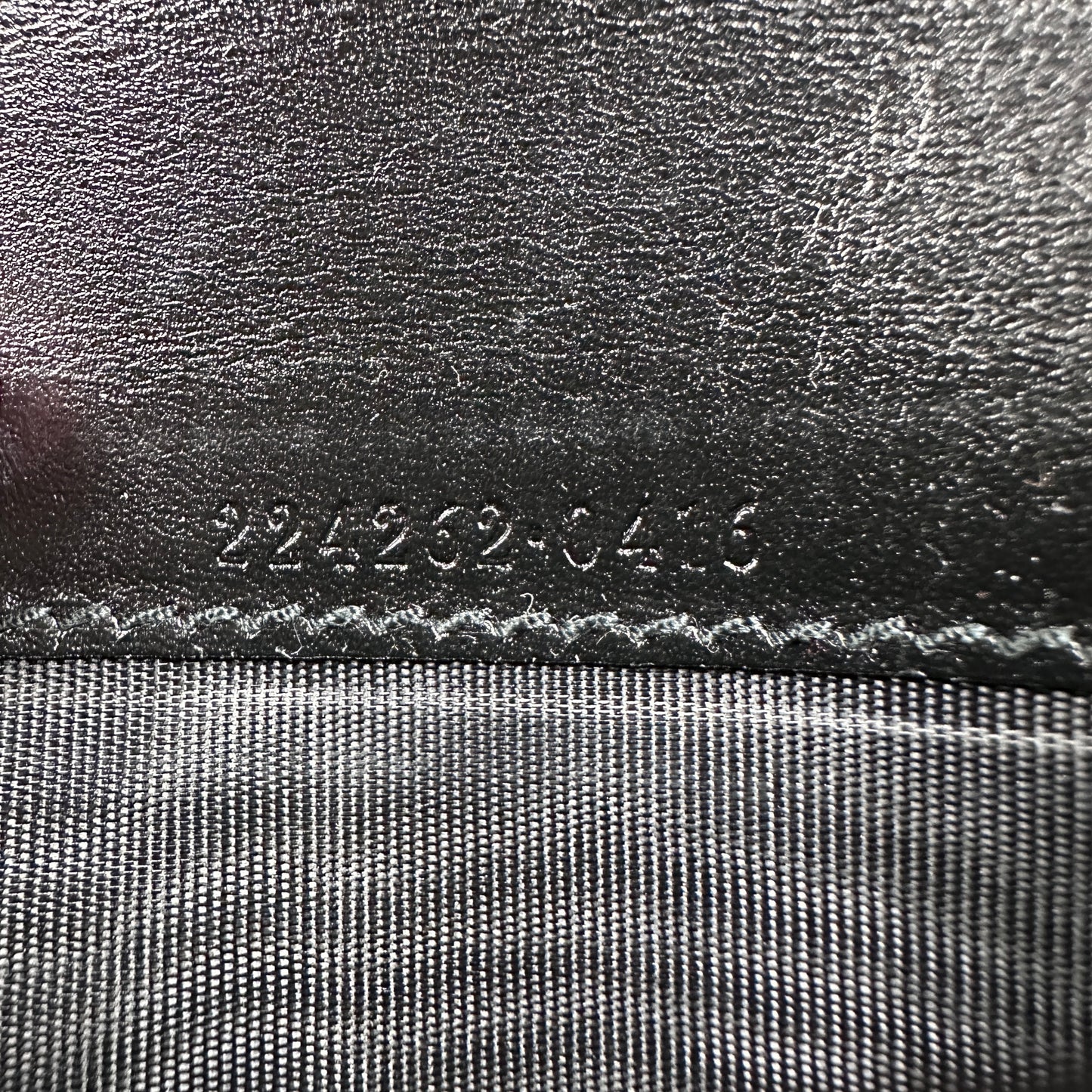 Gucci Black GG Imprime Coated Canvas Wallet on Chain
