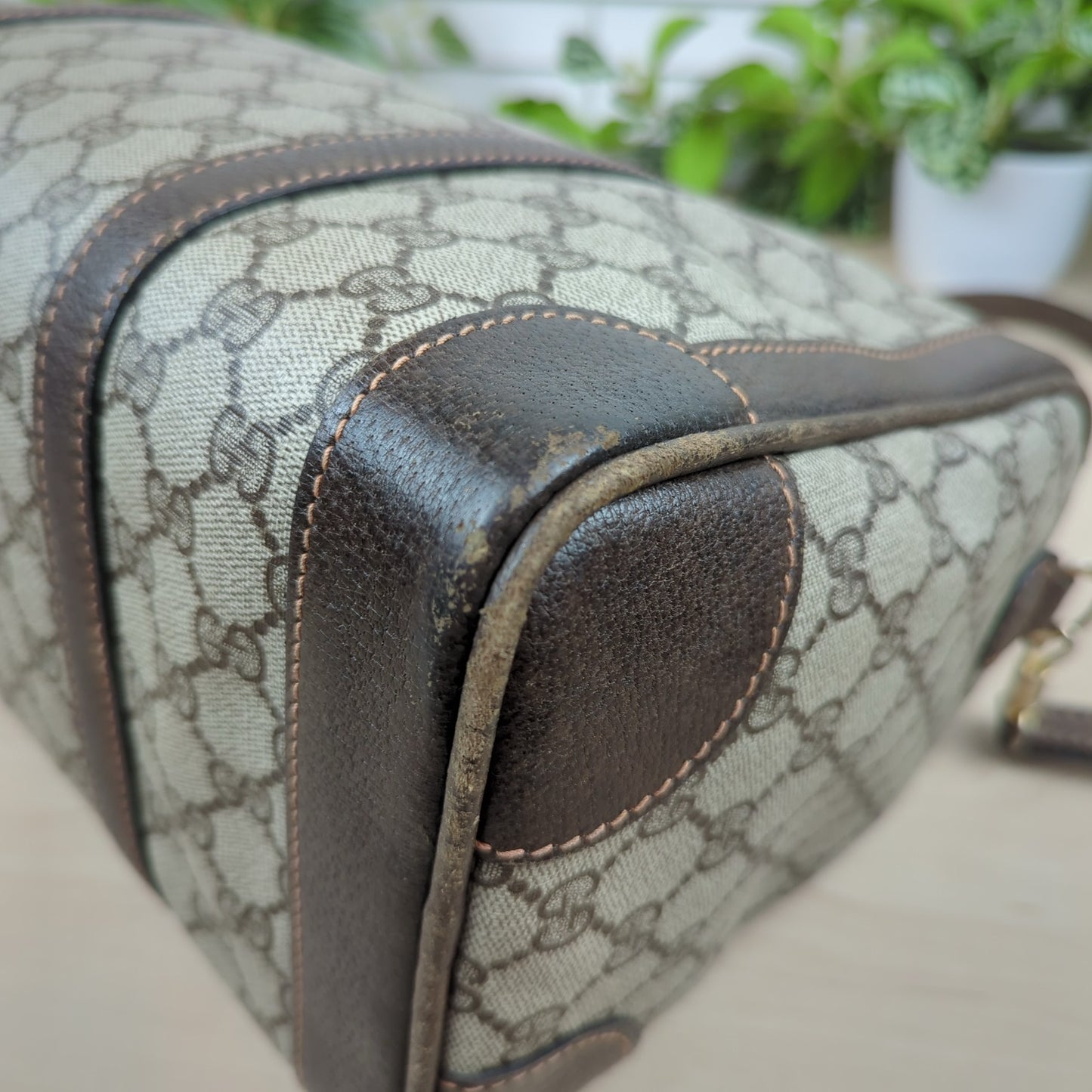 Gucci Vintage Two Way Boston Bag