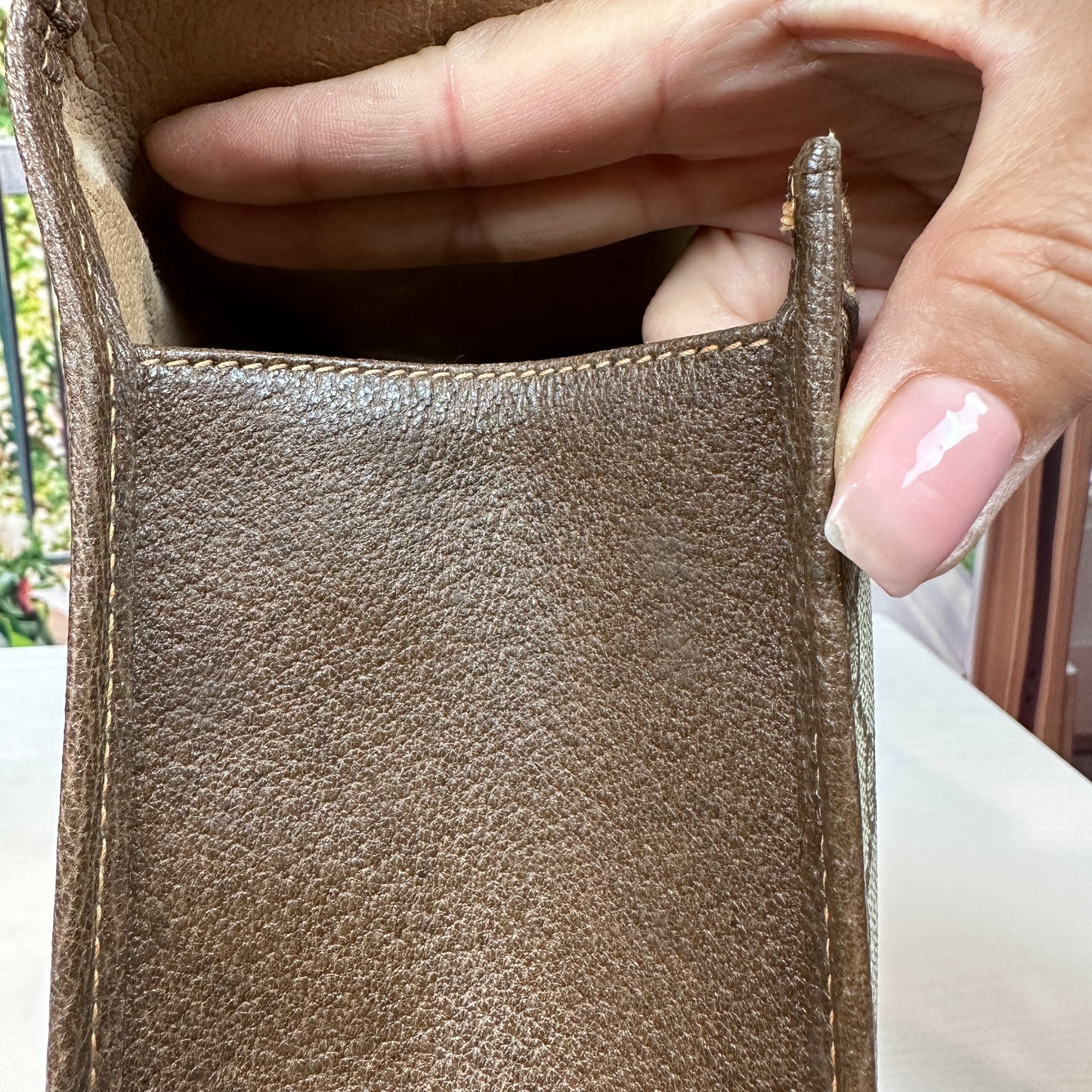 Gucci Brown GG Supreme Web Clutch Bag