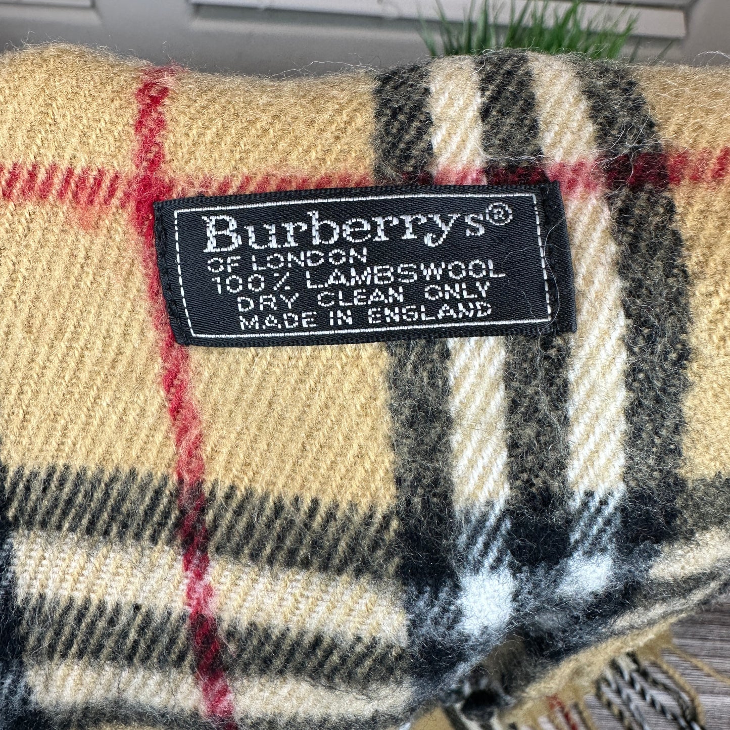 Burberry Check Scarf Beige