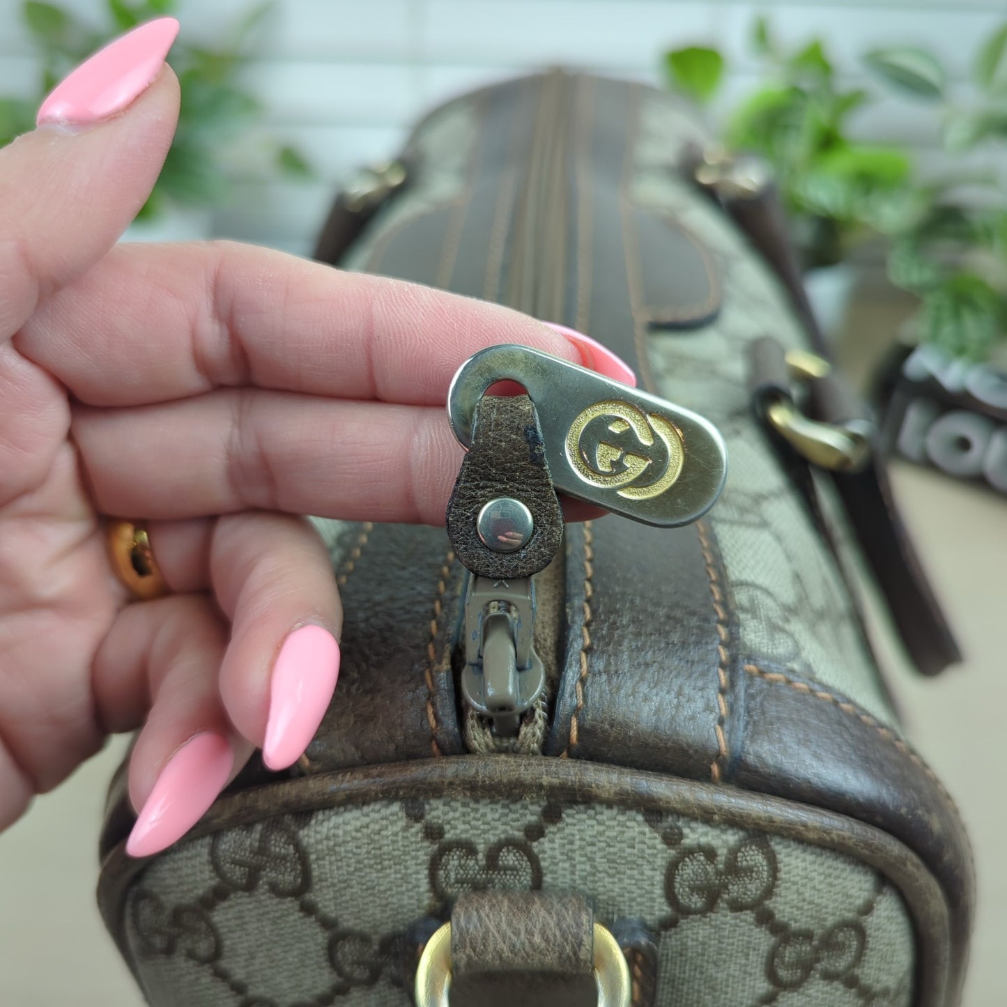 Gucci Vintage Two Way Boston Bag