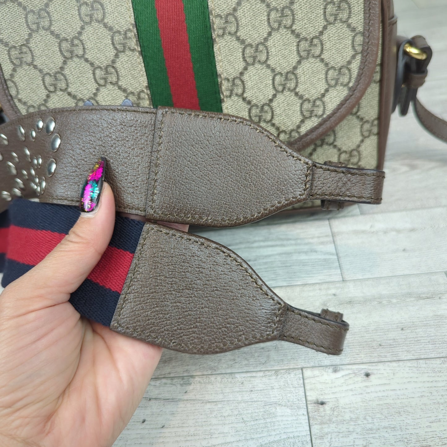 Gucci Embossed Initials Ophidia Shoulder Bag