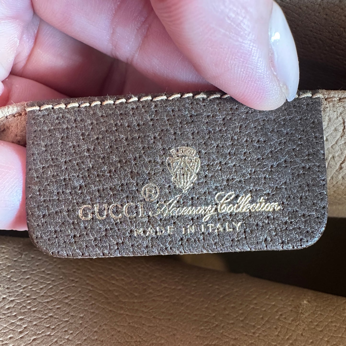 Gucci Brown GG Supreme Web Clutch Bag