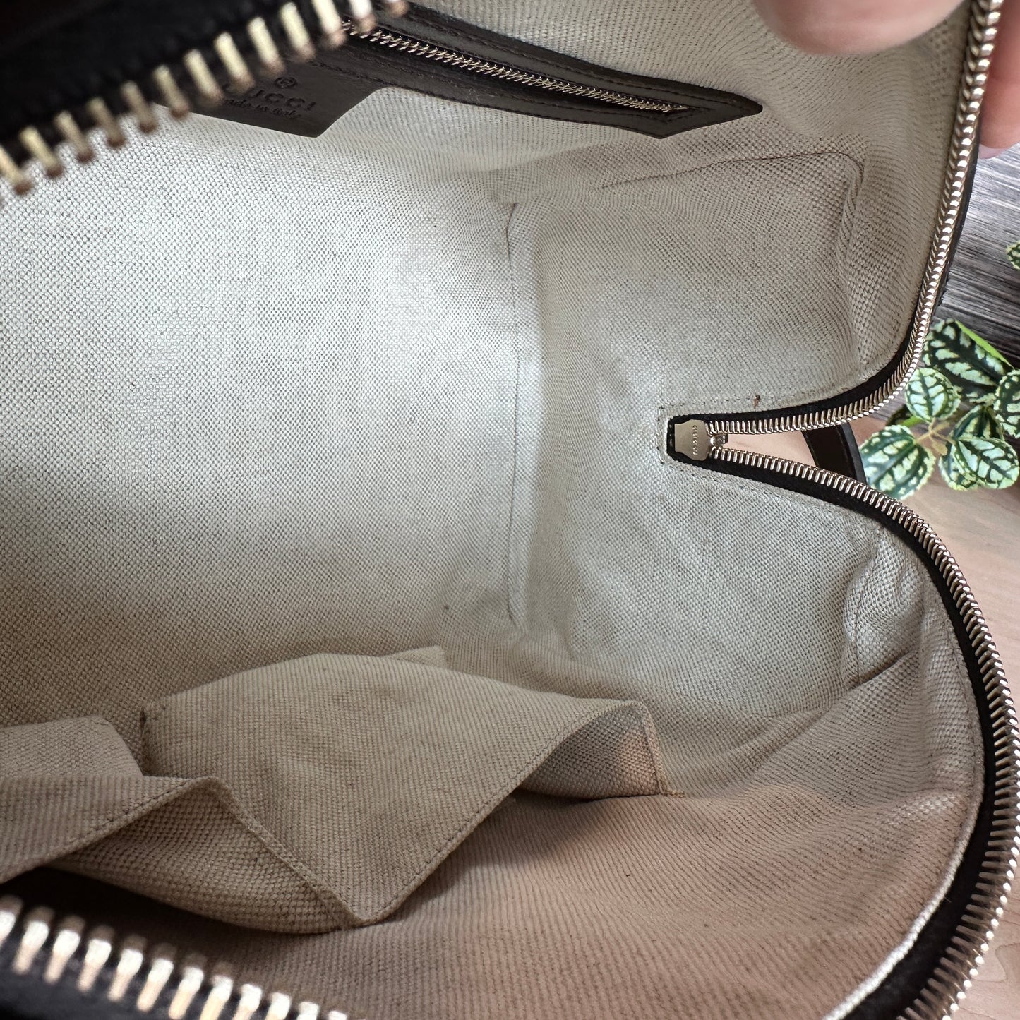 Gucci Original GG Small Boston Vintage Web Dark Brown