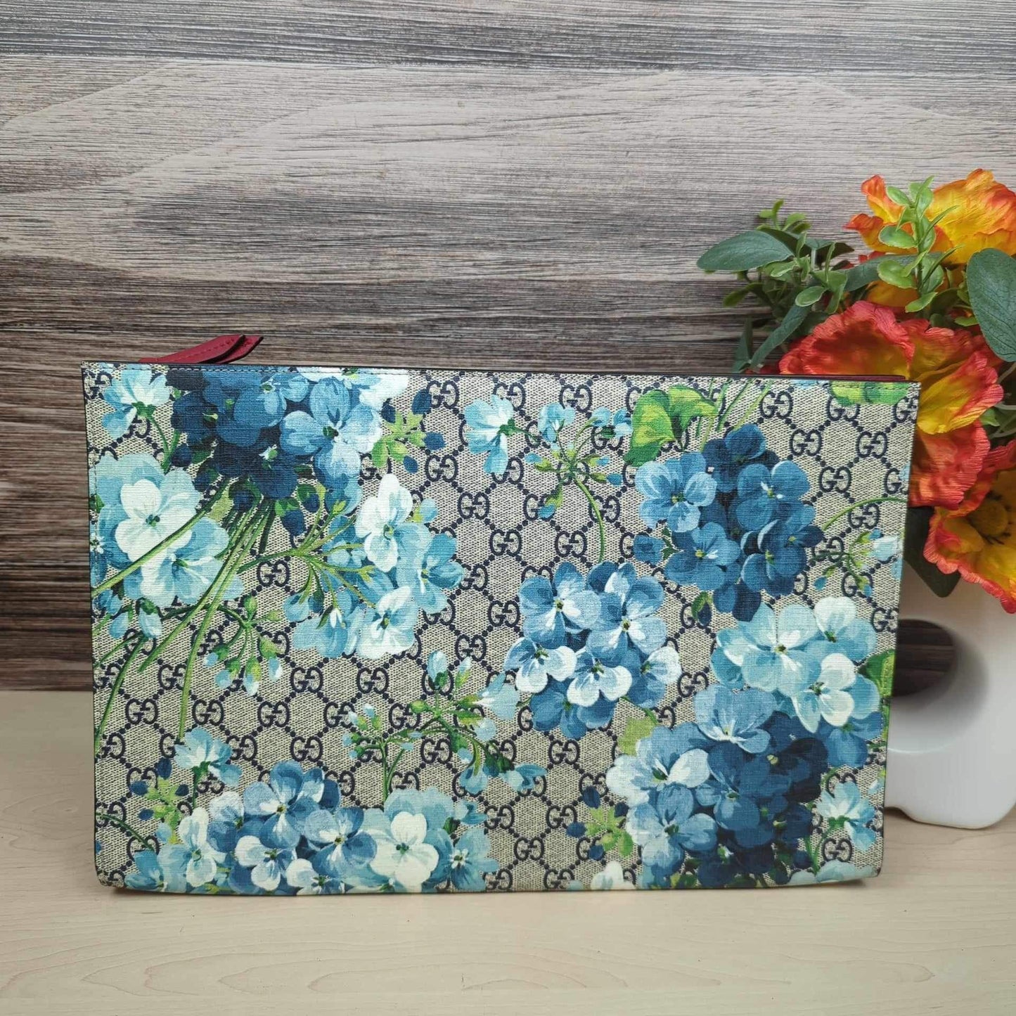 Gucci Blue Blooms Large Tablet Documents Holder