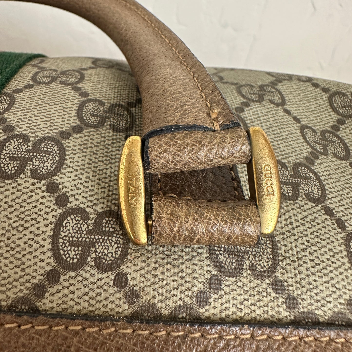 Gucci Vintage Supreme Sherry Boston Bag