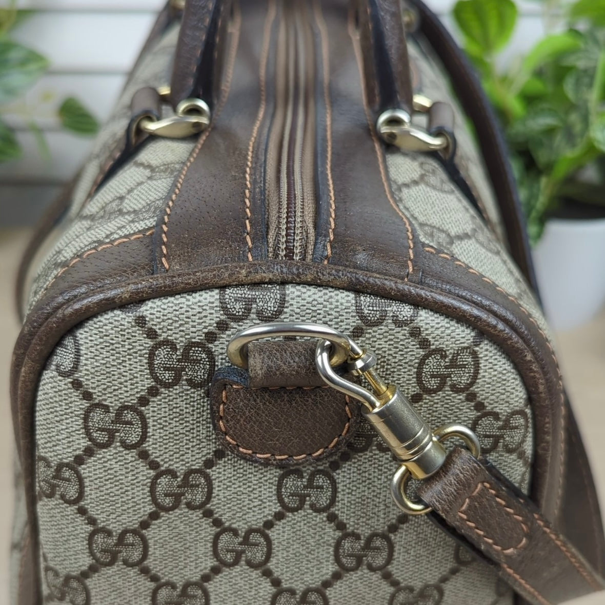 Gucci Vintage Two Way Boston Bag