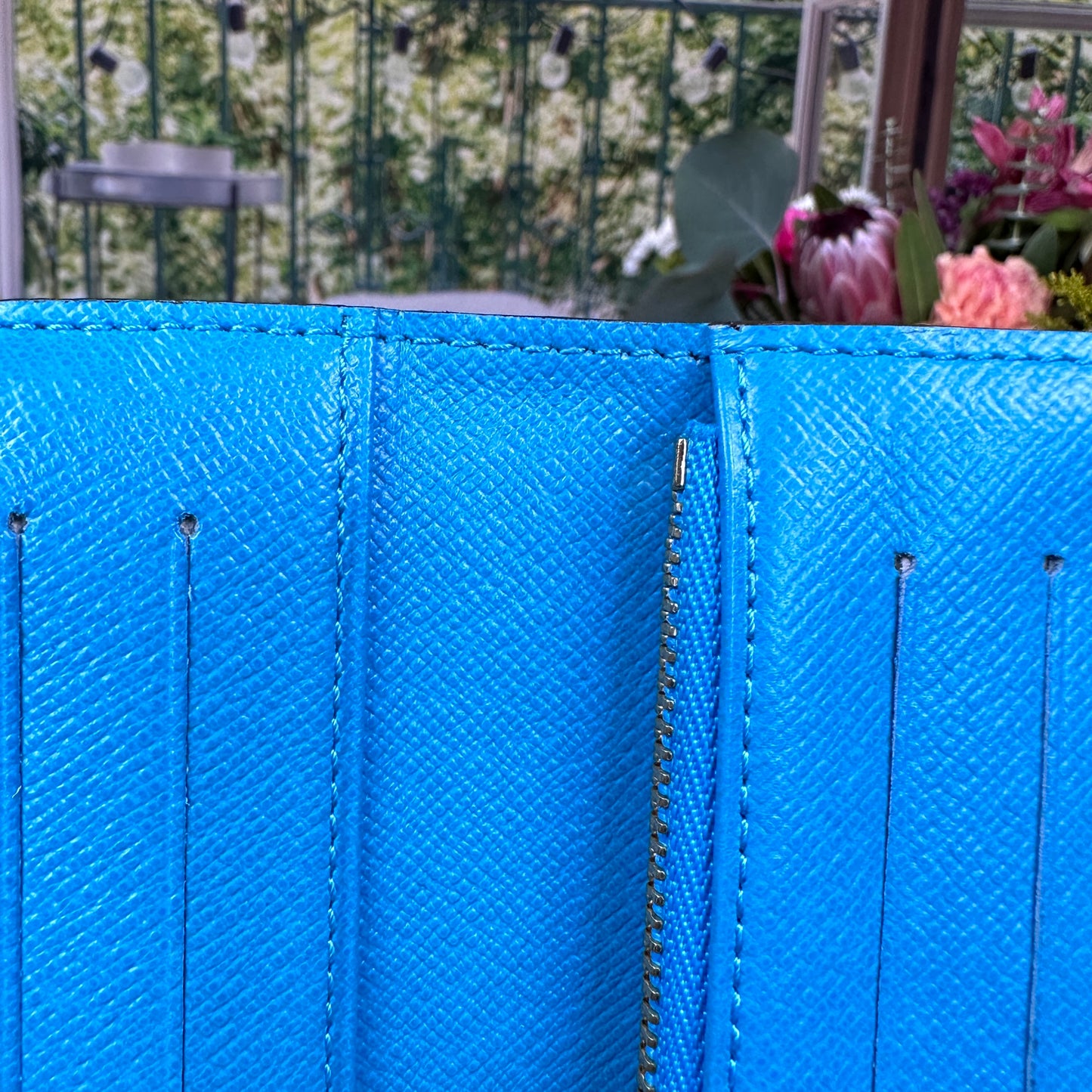 Louis Vuitton Rare Turquoise Blue Monogram Insolite Wallet