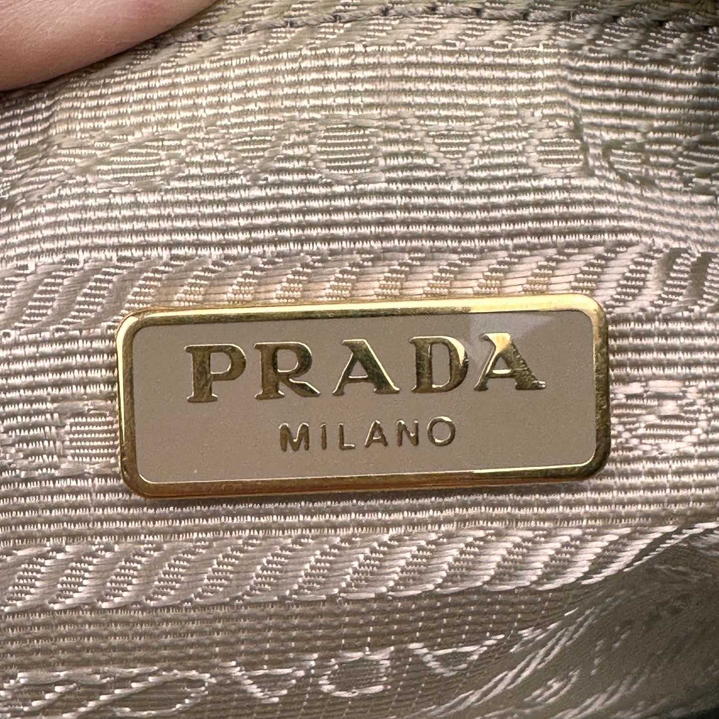 Prada Pistachio Green Saffiano Peforated Handbag