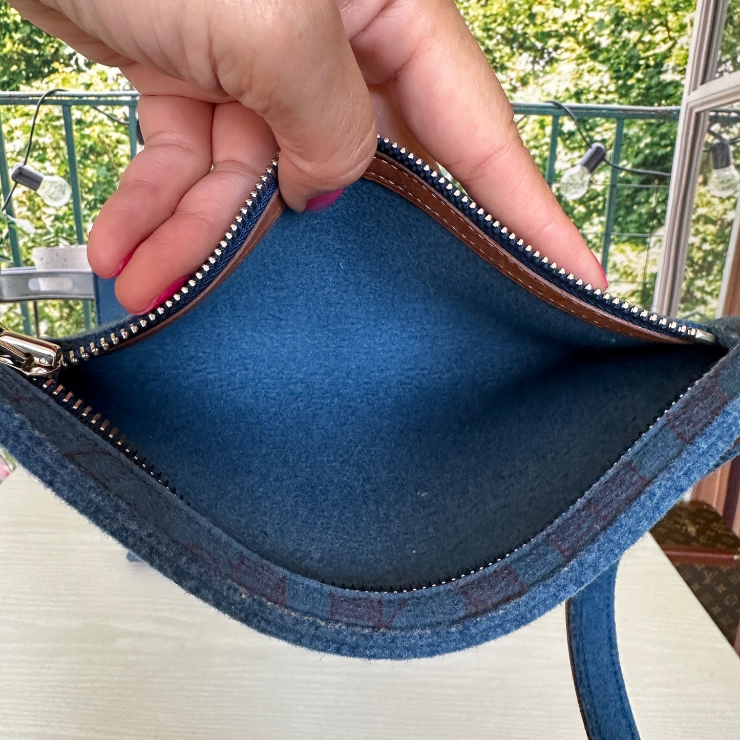 Hermes Blue Karimi MM Tote
