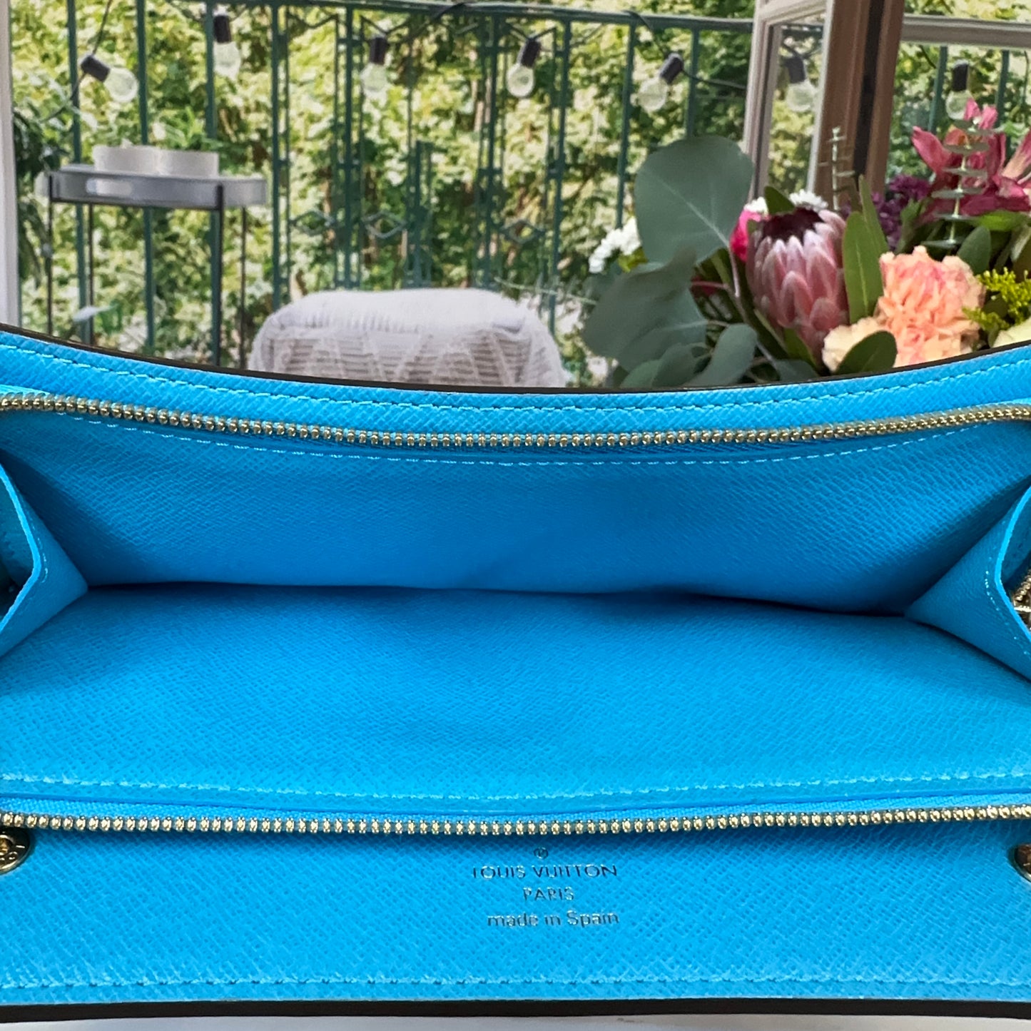 Louis Vuitton Rare Turquoise Blue Monogram Insolite Wallet