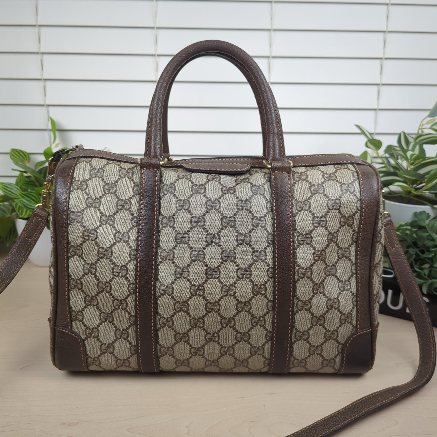 Gucci Vintage Two Way Boston Bag