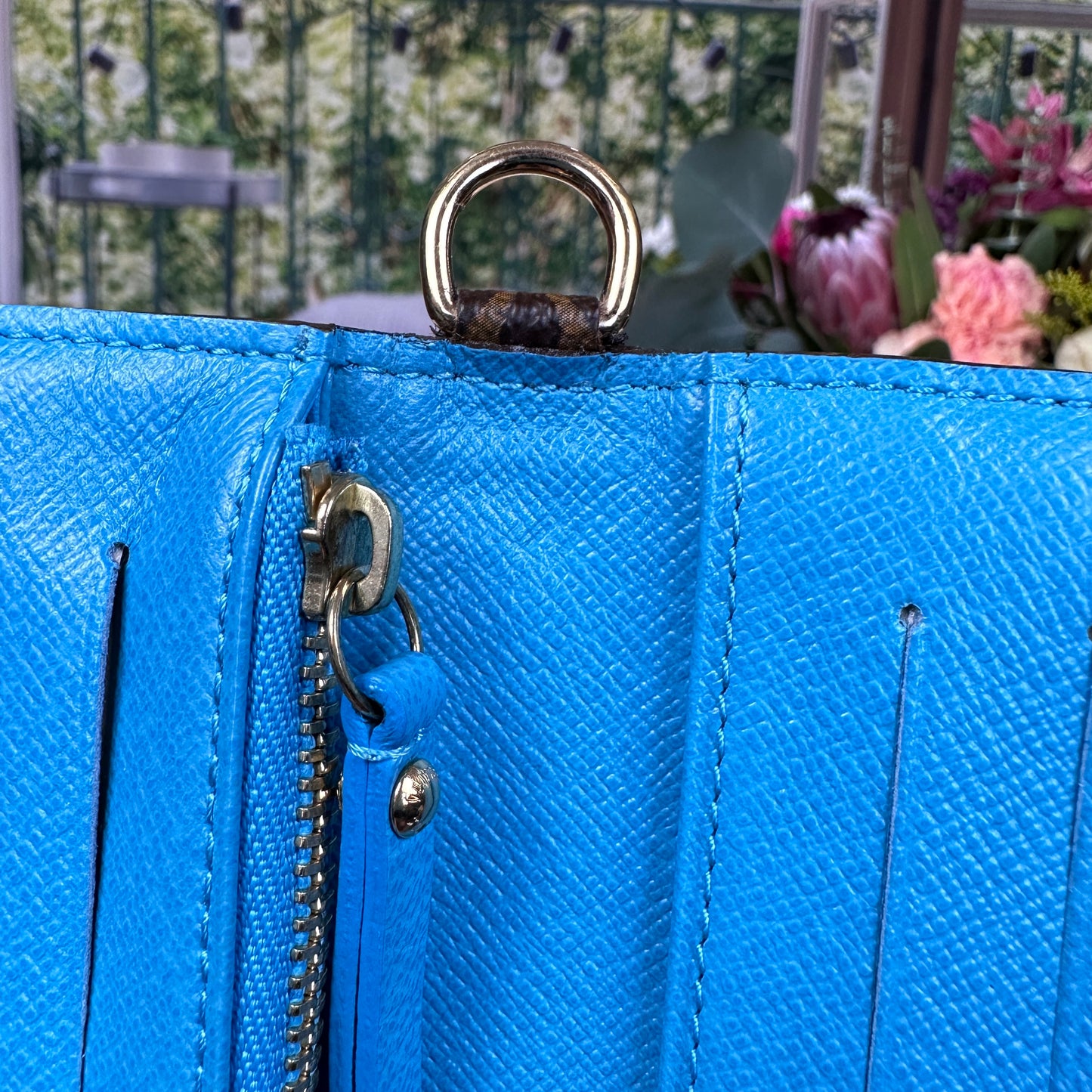Louis Vuitton Rare Turquoise Blue Monogram Insolite Wallet