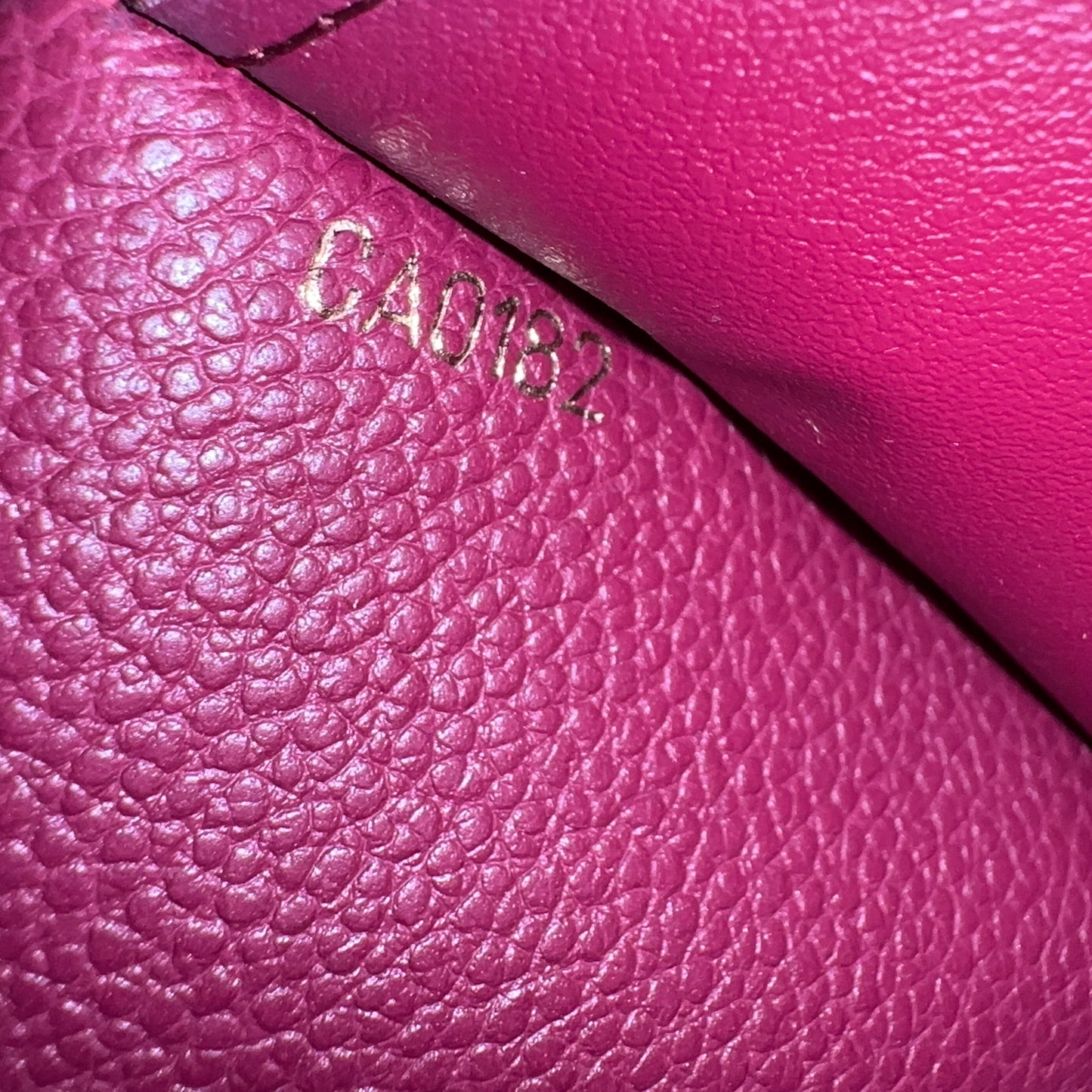Louis Vuitton Curieuse Wallet Aurore Empreinte Leather