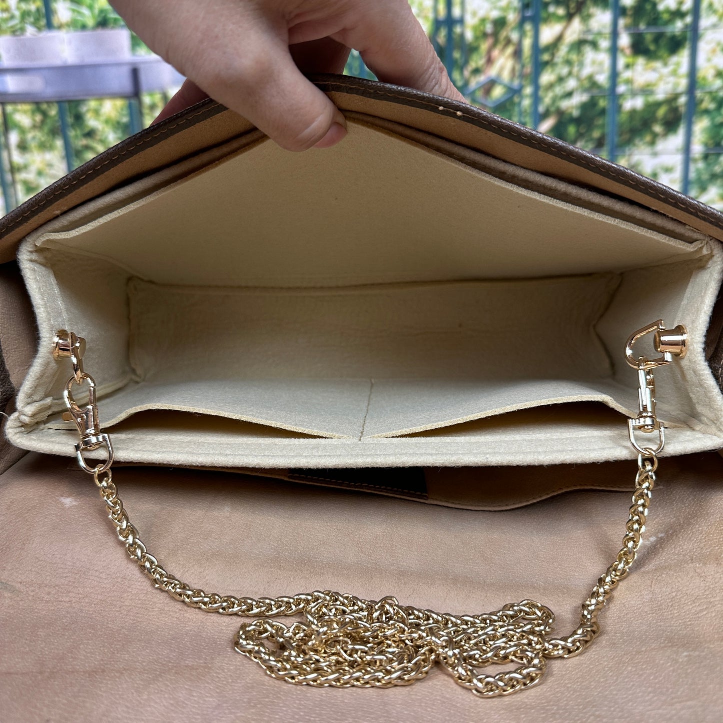 Gucci Brown GG Supreme Web Clutch Bag