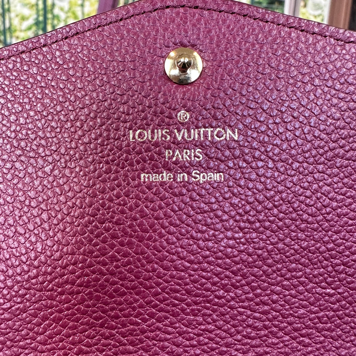 Louis Vuitton Curieuse Wallet Aurore Empreinte Leather