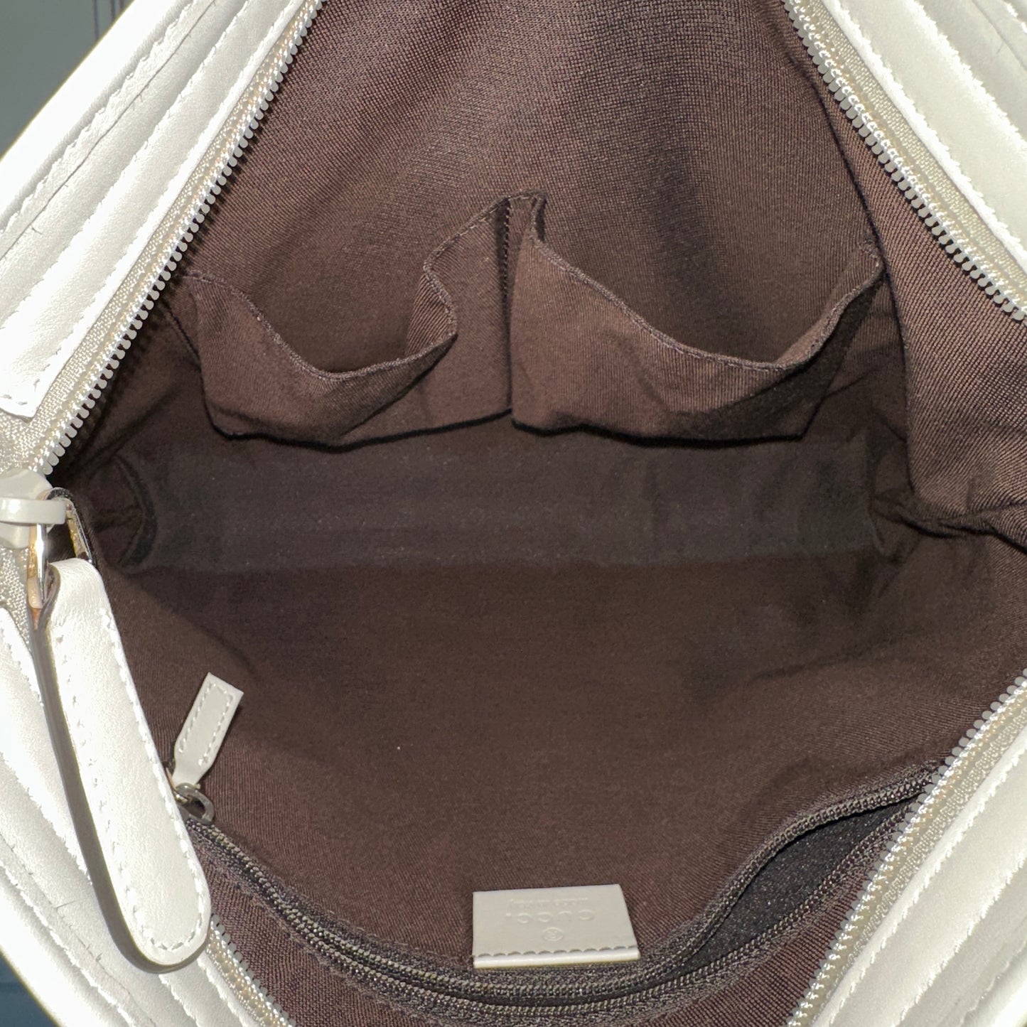 Gucci Classic GG Flat Medium Messenger Bag OffWhite