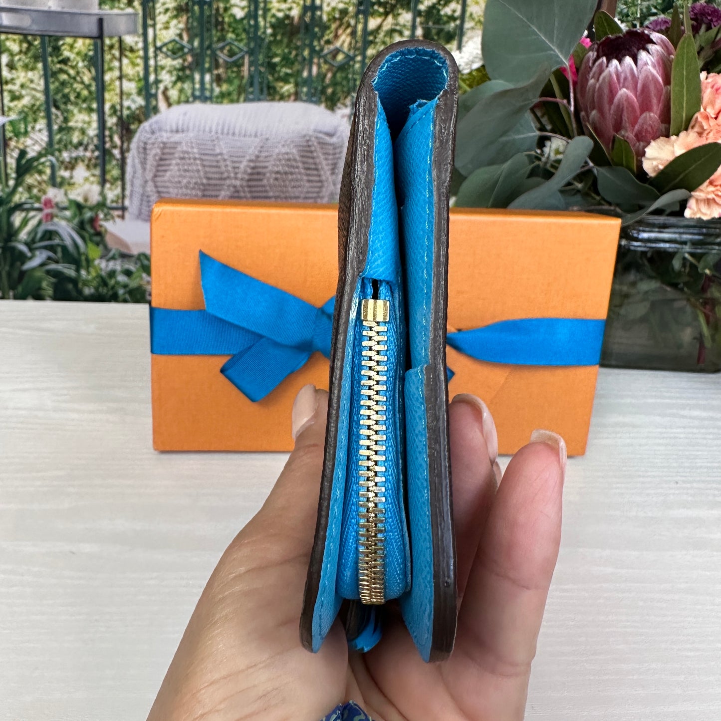Louis Vuitton Rare Turquoise Blue Monogram Insolite Wallet