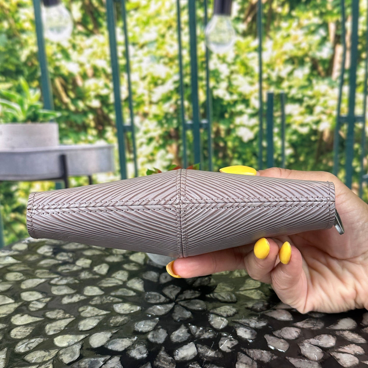 Louis Vuitton Lilac Epi Leather Demi-Lune Zip Wallet