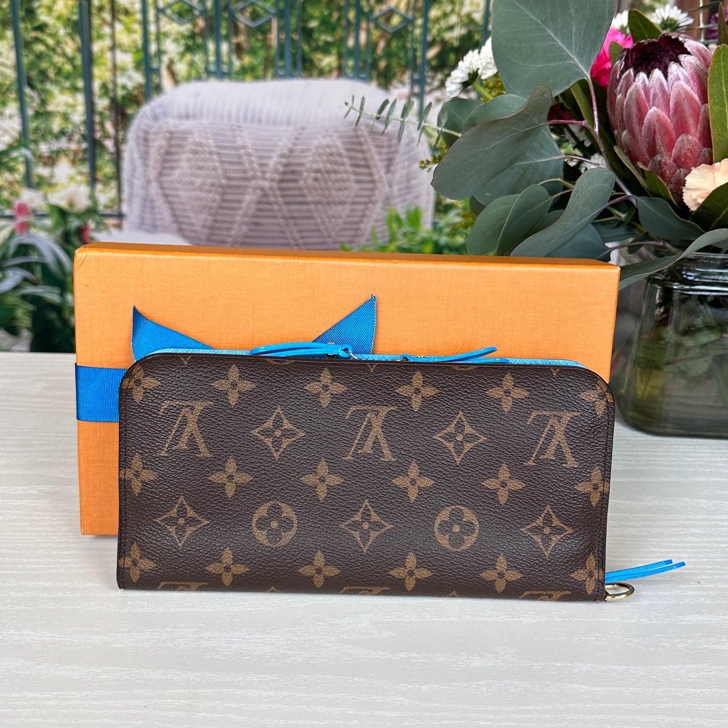 Louis Vuitton Rare Turquoise Blue Monogram Insolite Wallet