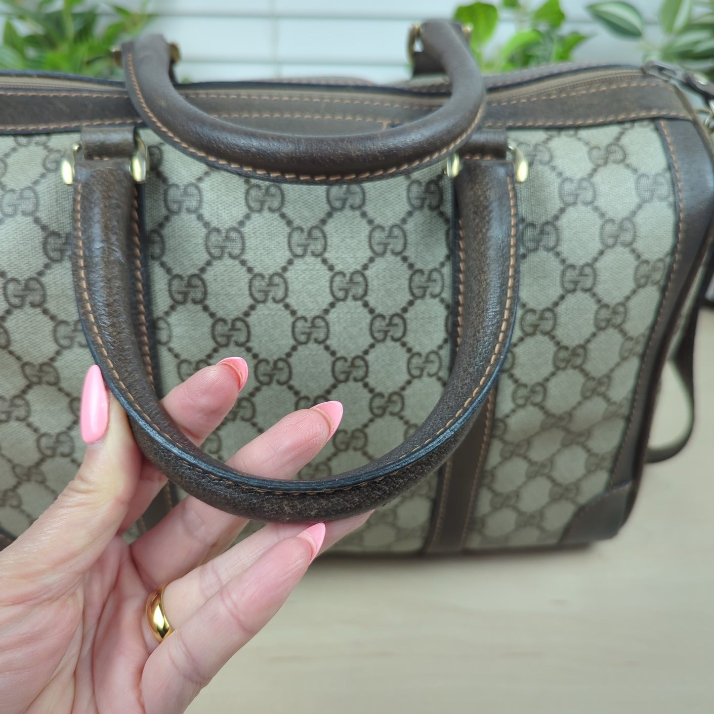 Gucci Vintage Two Way Boston Bag