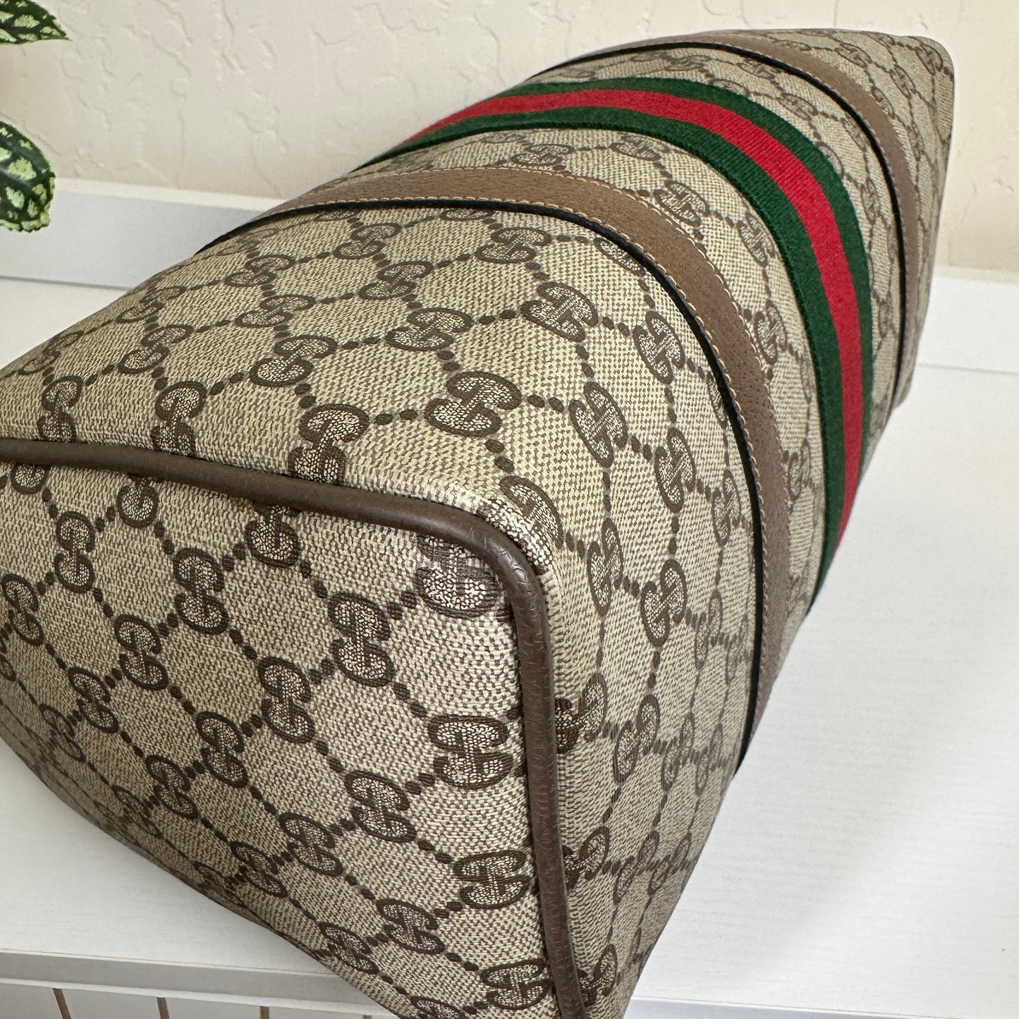 Gucci Vintage Supreme Sherry Boston Bag